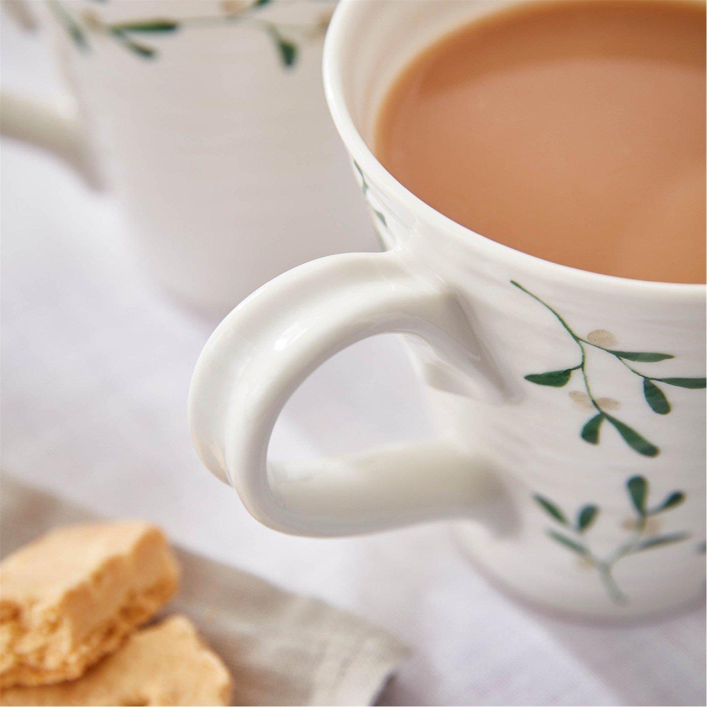 White - Portmeirion - Sophie Conran Mistletoe Set of 2 Mugs - 10