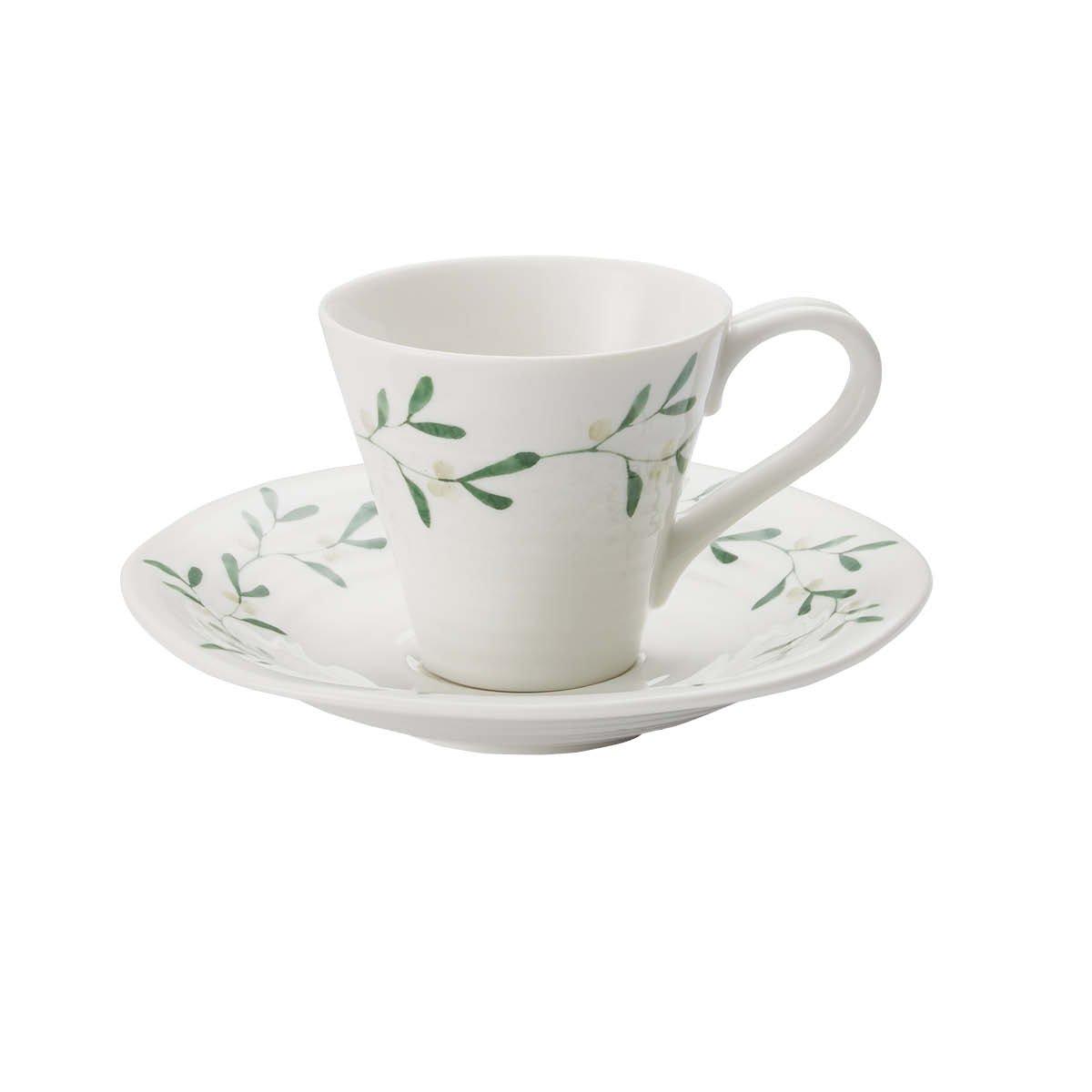 White - Portmeirion - Sophie Conran Mistletoe Espresso Cups Set - 3