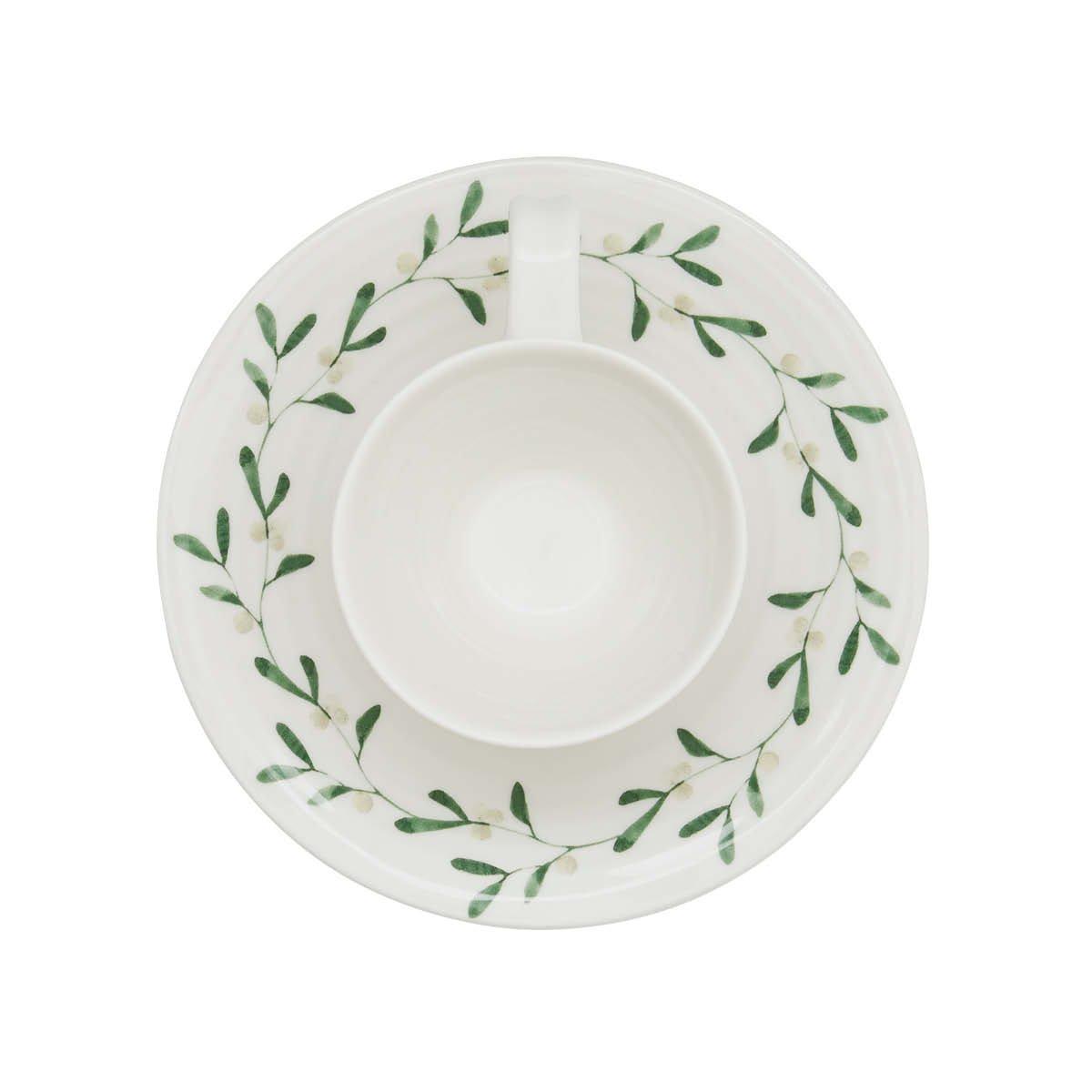 White - Portmeirion - Sophie Conran Mistletoe Espresso Cups Set - 4