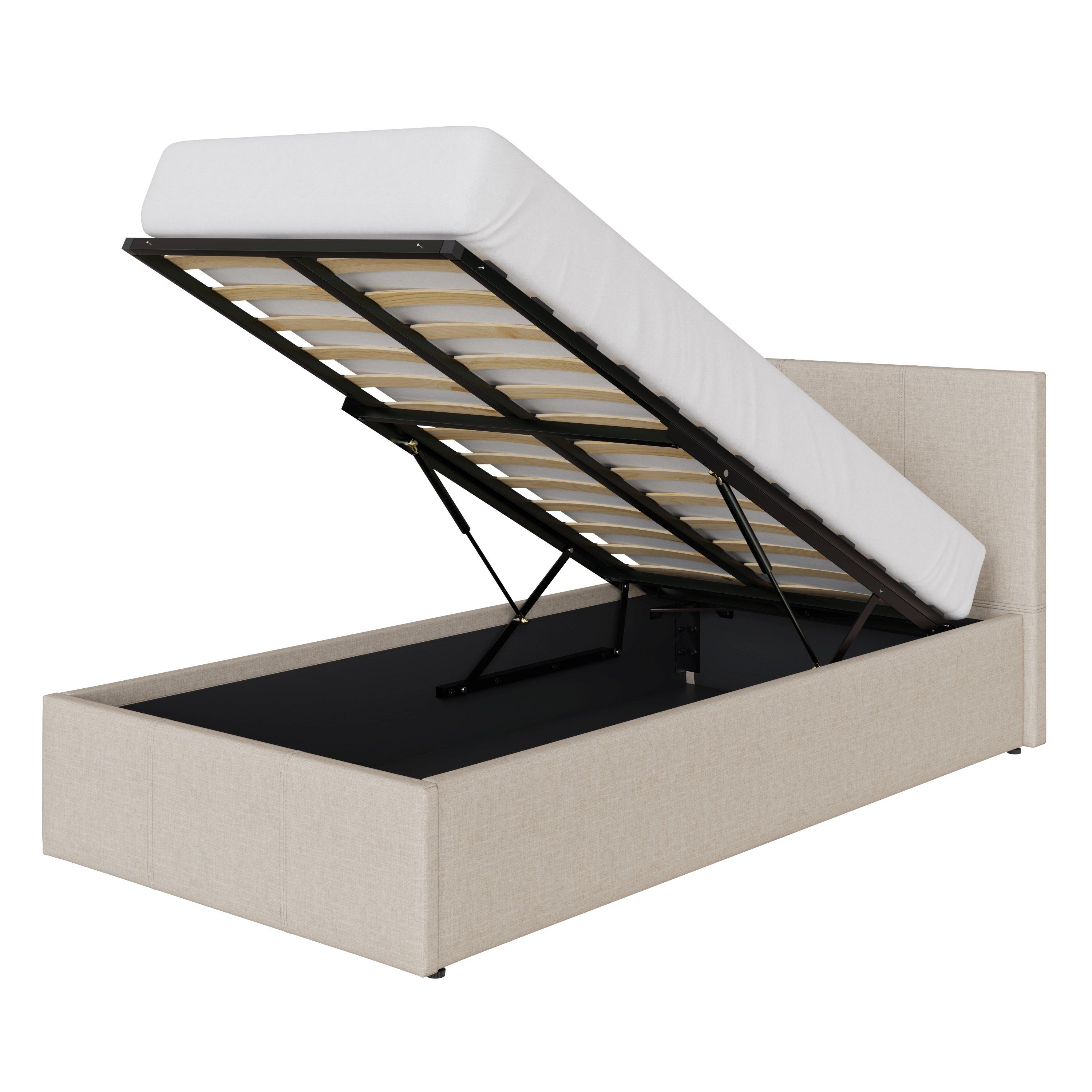 Natural - GFW - Side Lift Ottoman 90Cm Natural - 5