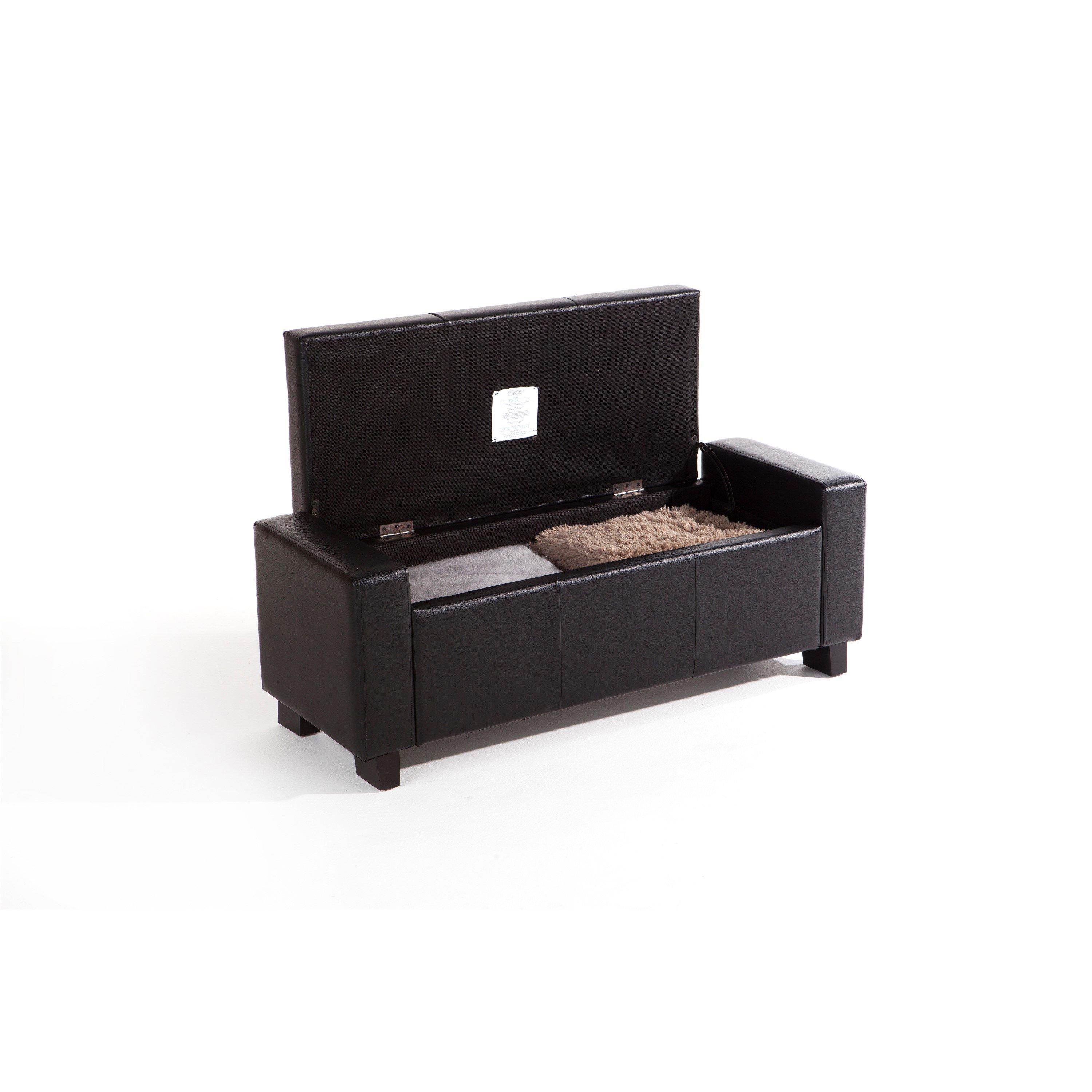 Black - GFW - GFW Verona Ottoman Storage Bench - 4