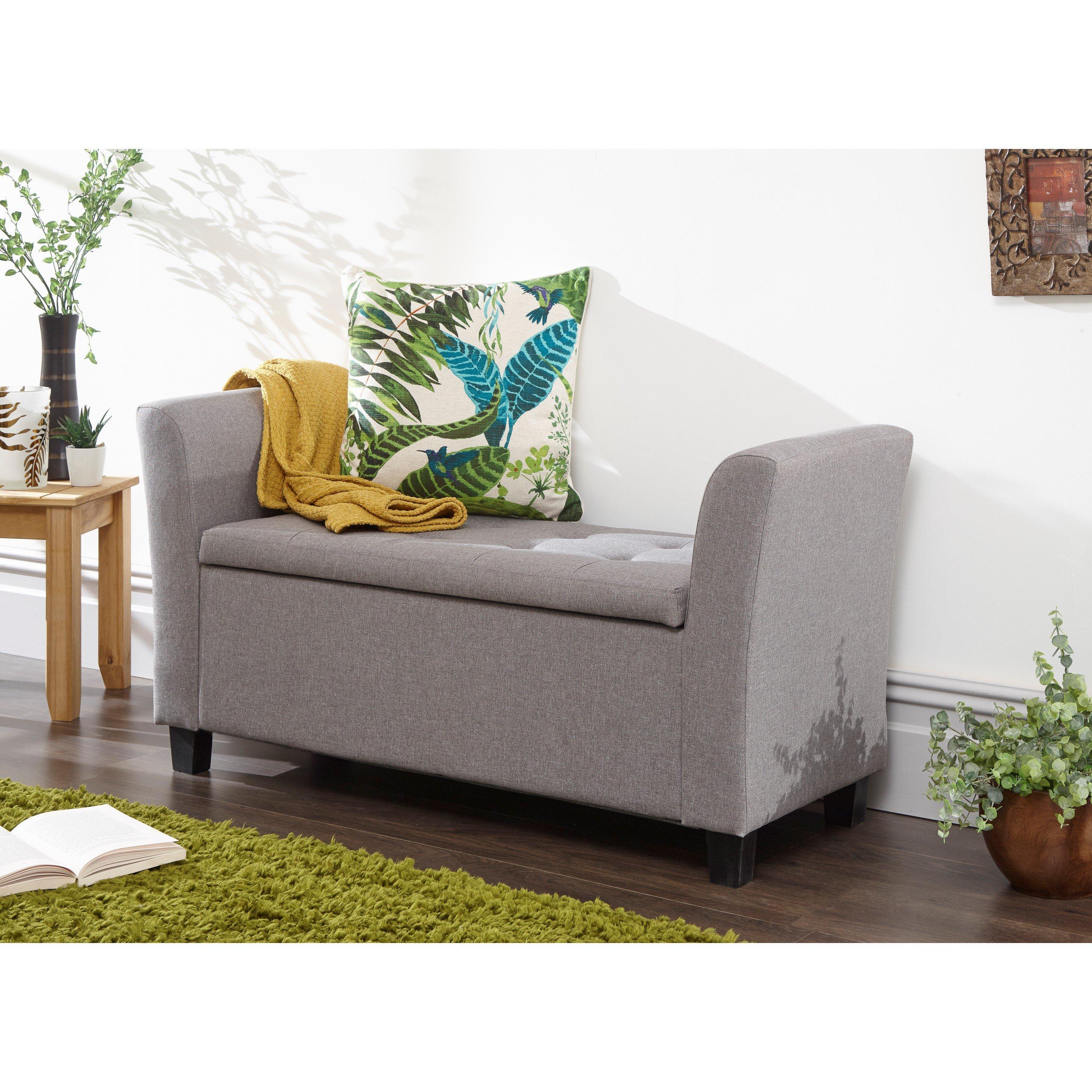 Grey - GFW - Verona Upholstered Window Seat - 1