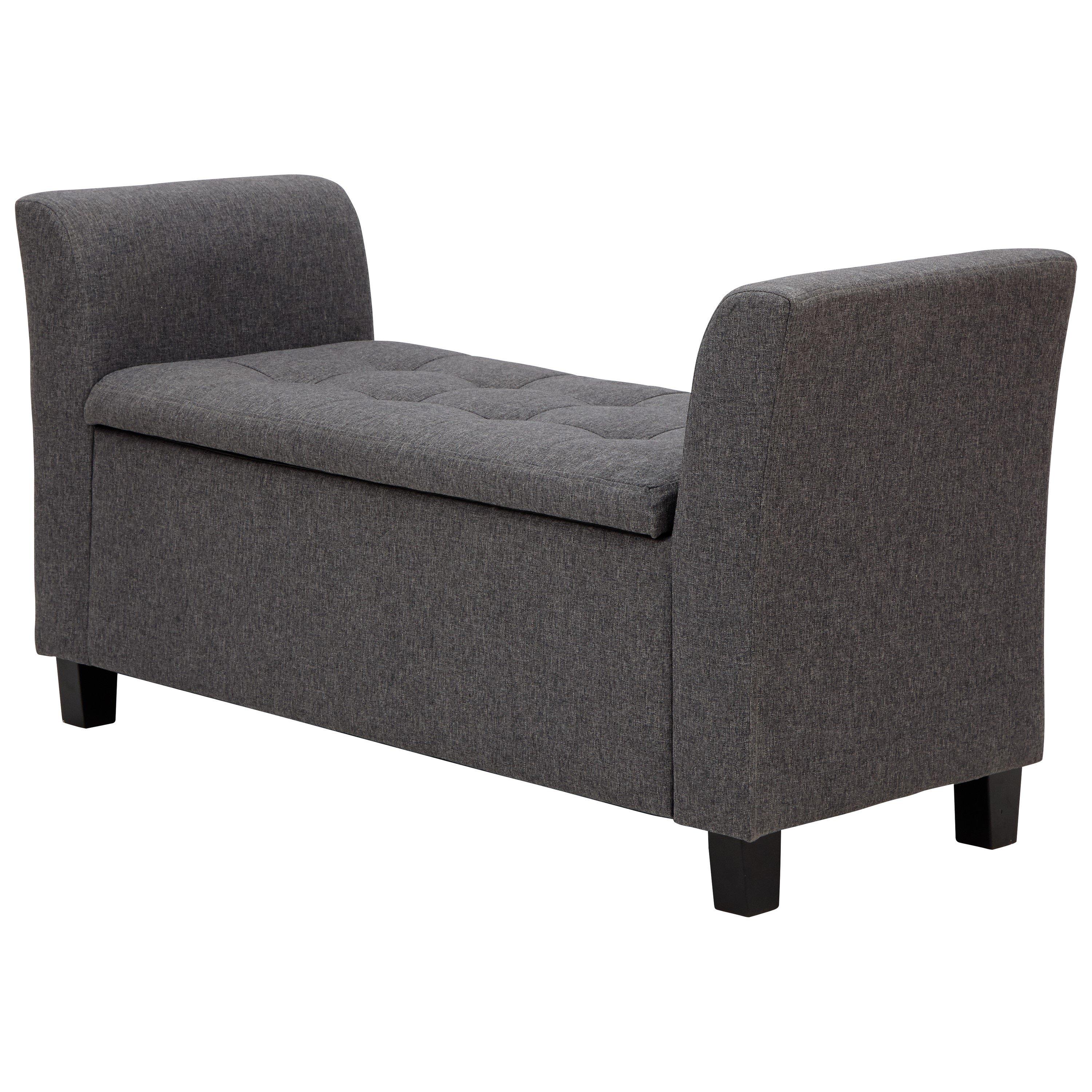 Charcoal Grey - GFW - GFW Verona Upholstered Window Seat - 2