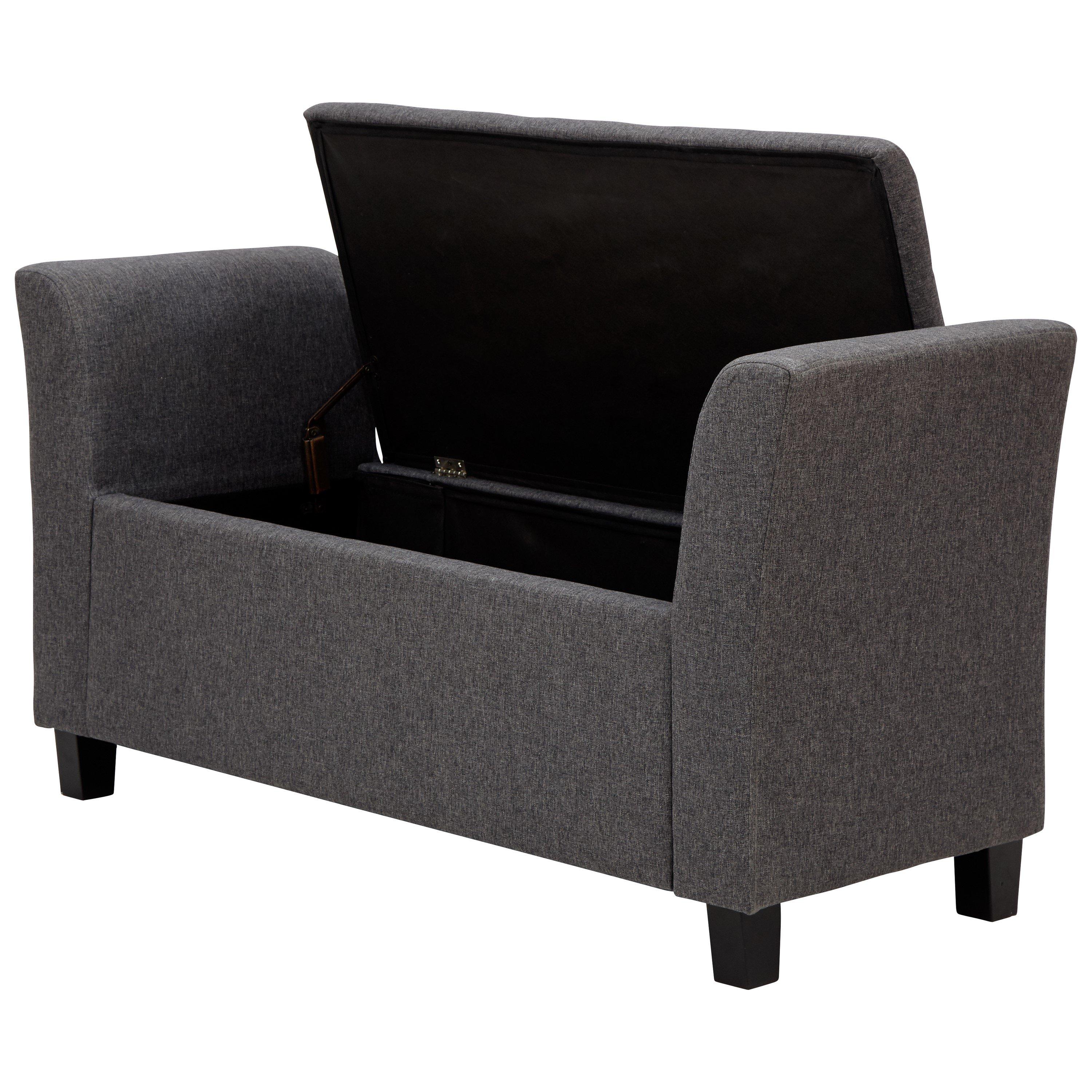 Charcoal Grey - GFW - GFW Verona Upholstered Window Seat - 3