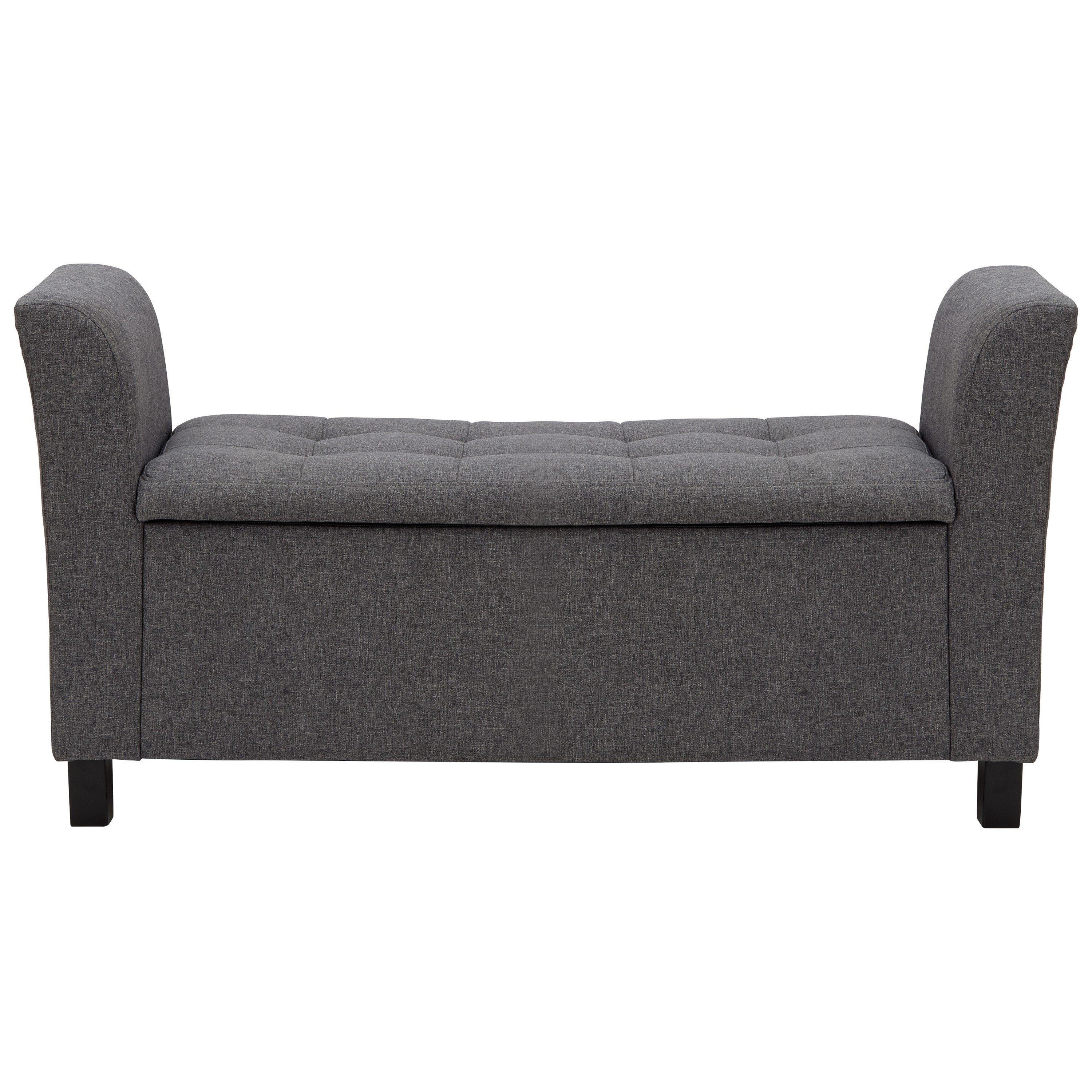 Charcoal Grey - GFW - GFW Verona Upholstered Window Seat - 4