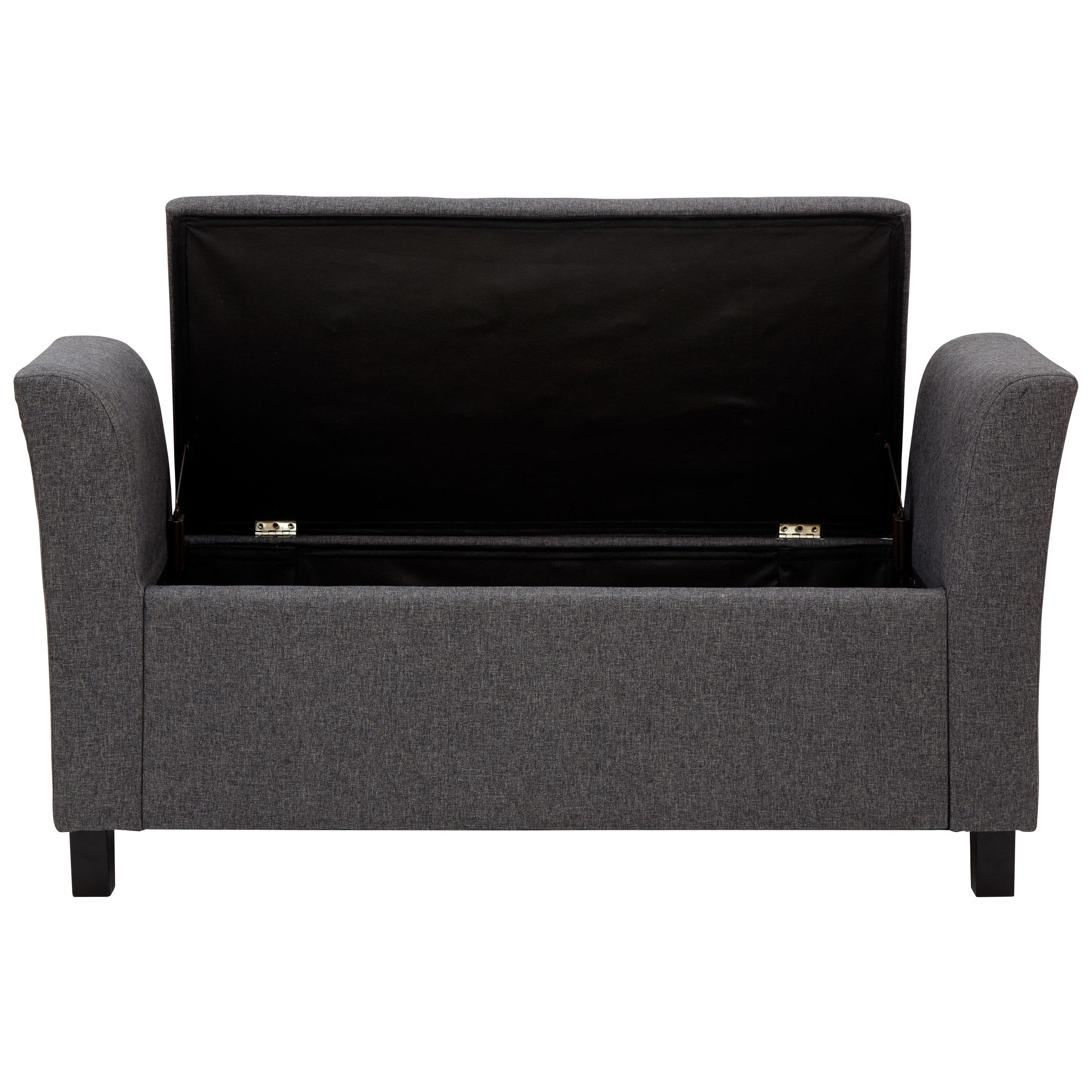 Charcoal Grey - GFW - GFW Verona Upholstered Window Seat - 5