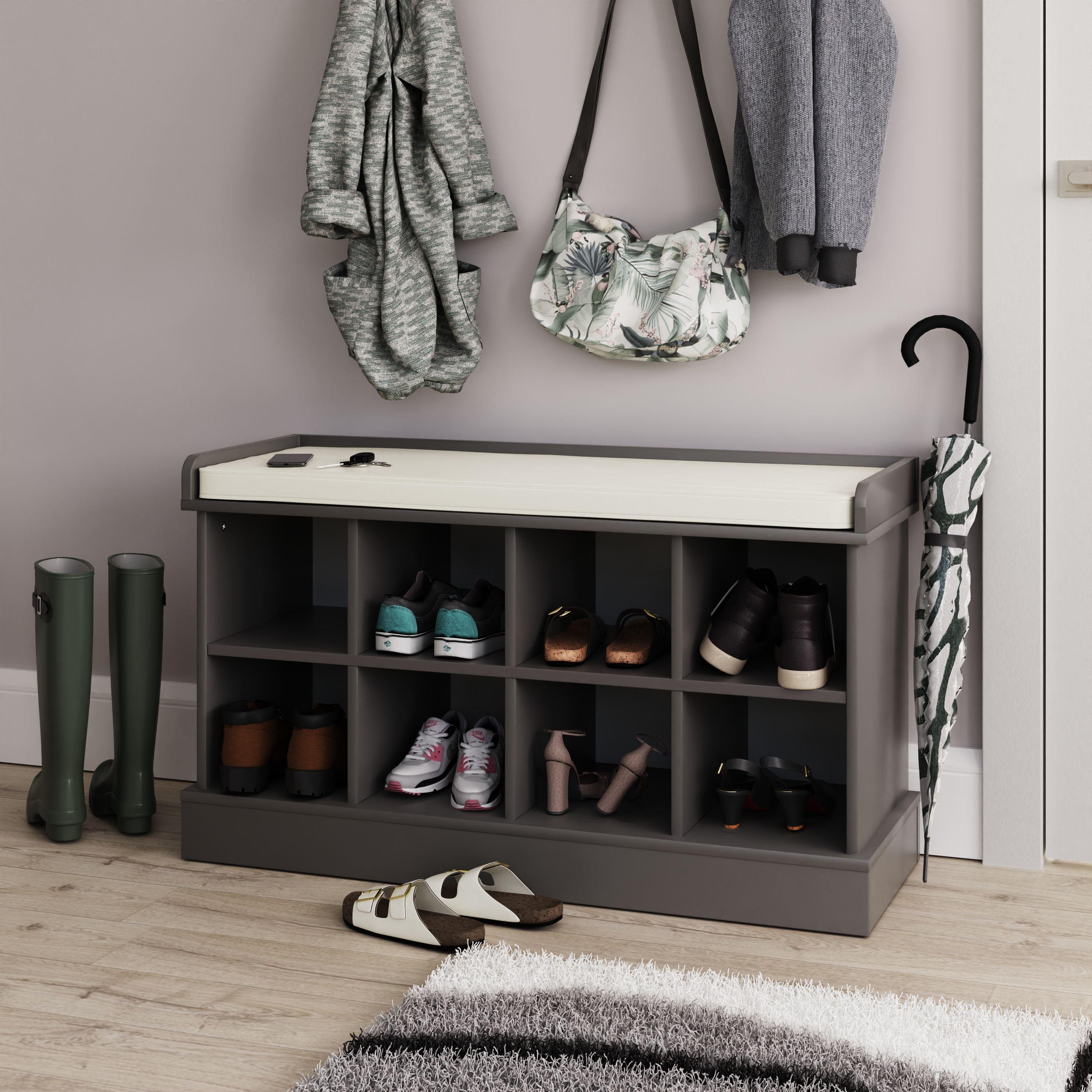 Gfw  Kempton Shoe Bench - Grey