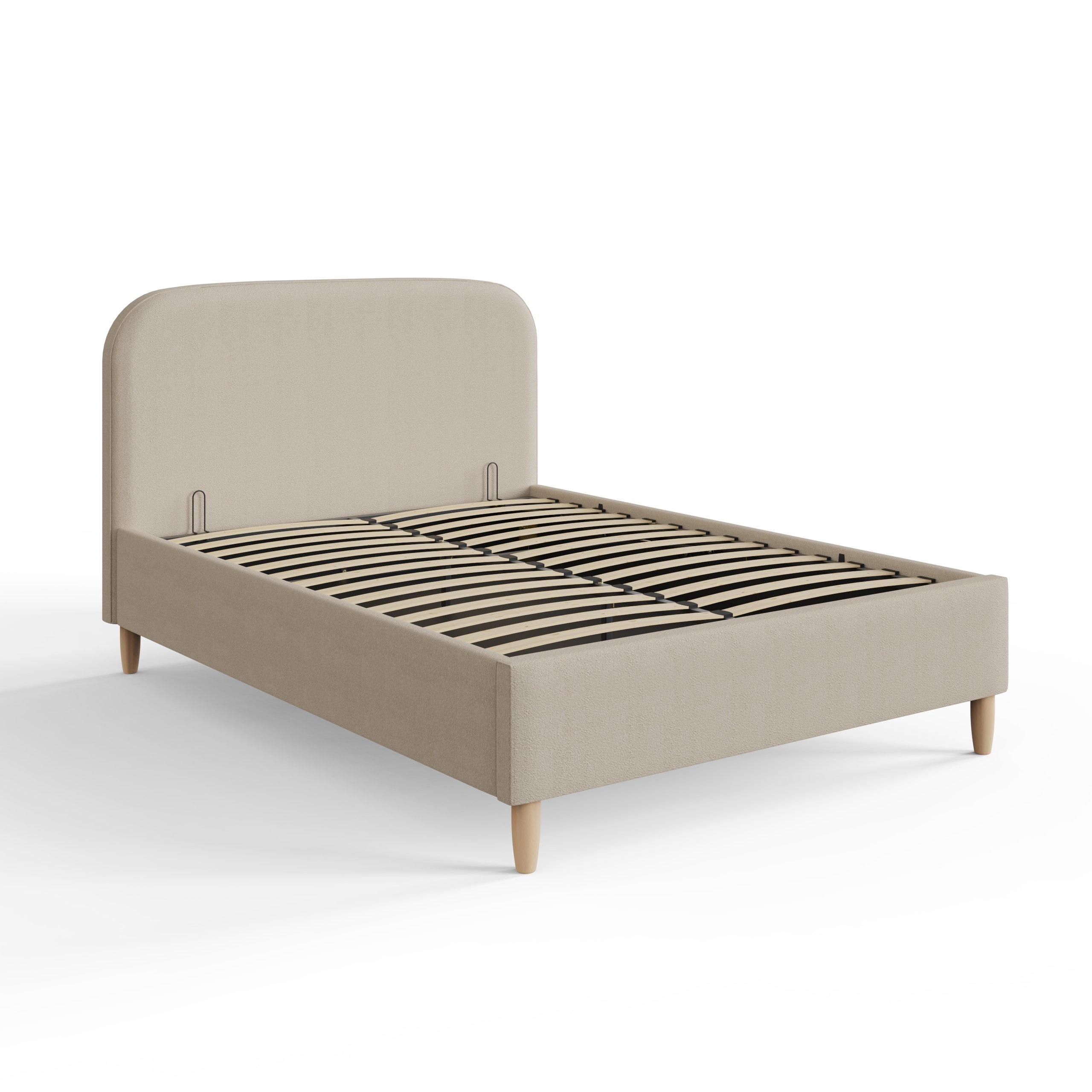 Natural Stone - GFW - GFW Florence Boucle Ottoman Storage Bed 135cm - 3