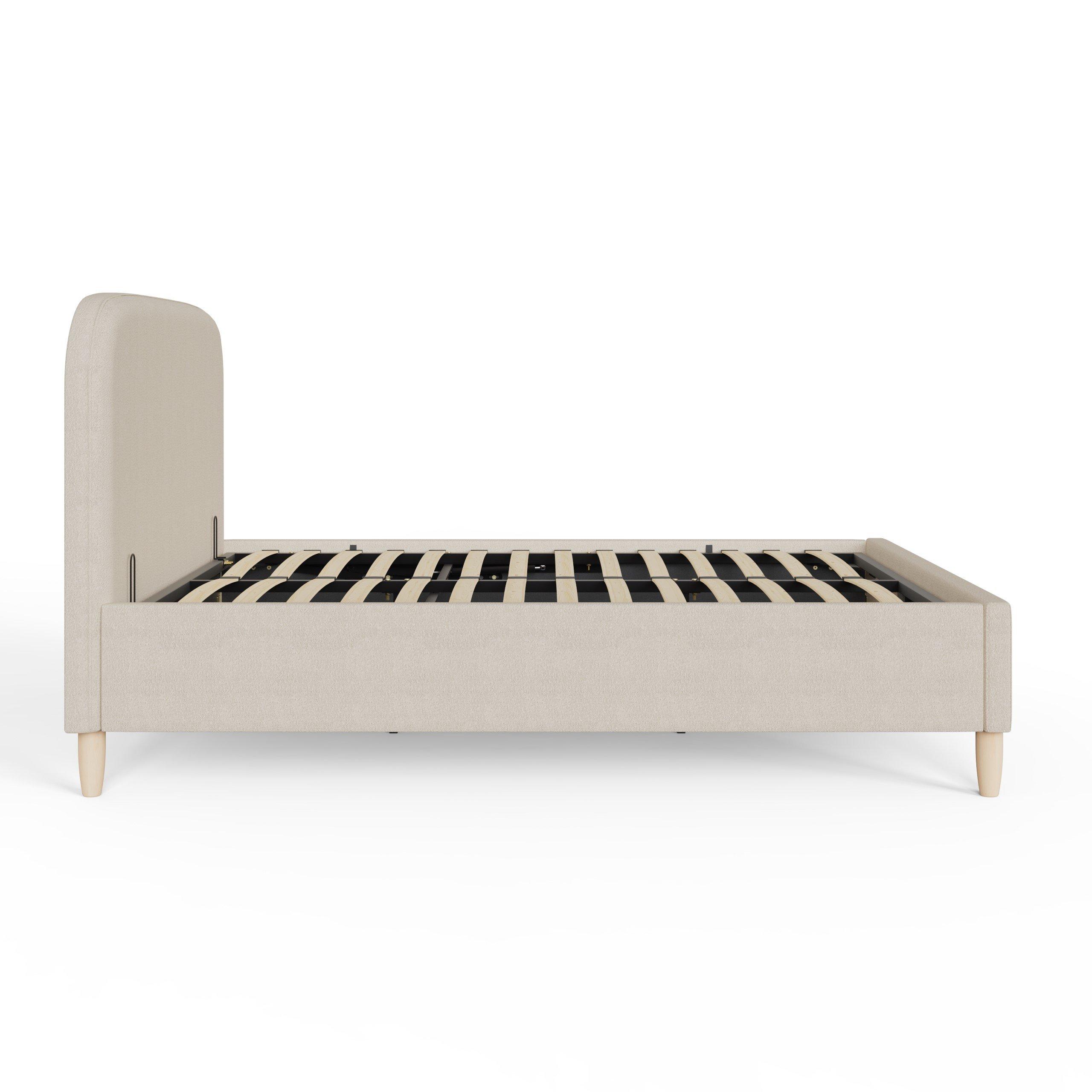 Natural Stone - GFW - GFW Florence Boucle Ottoman Storage Bed 135cm - 5