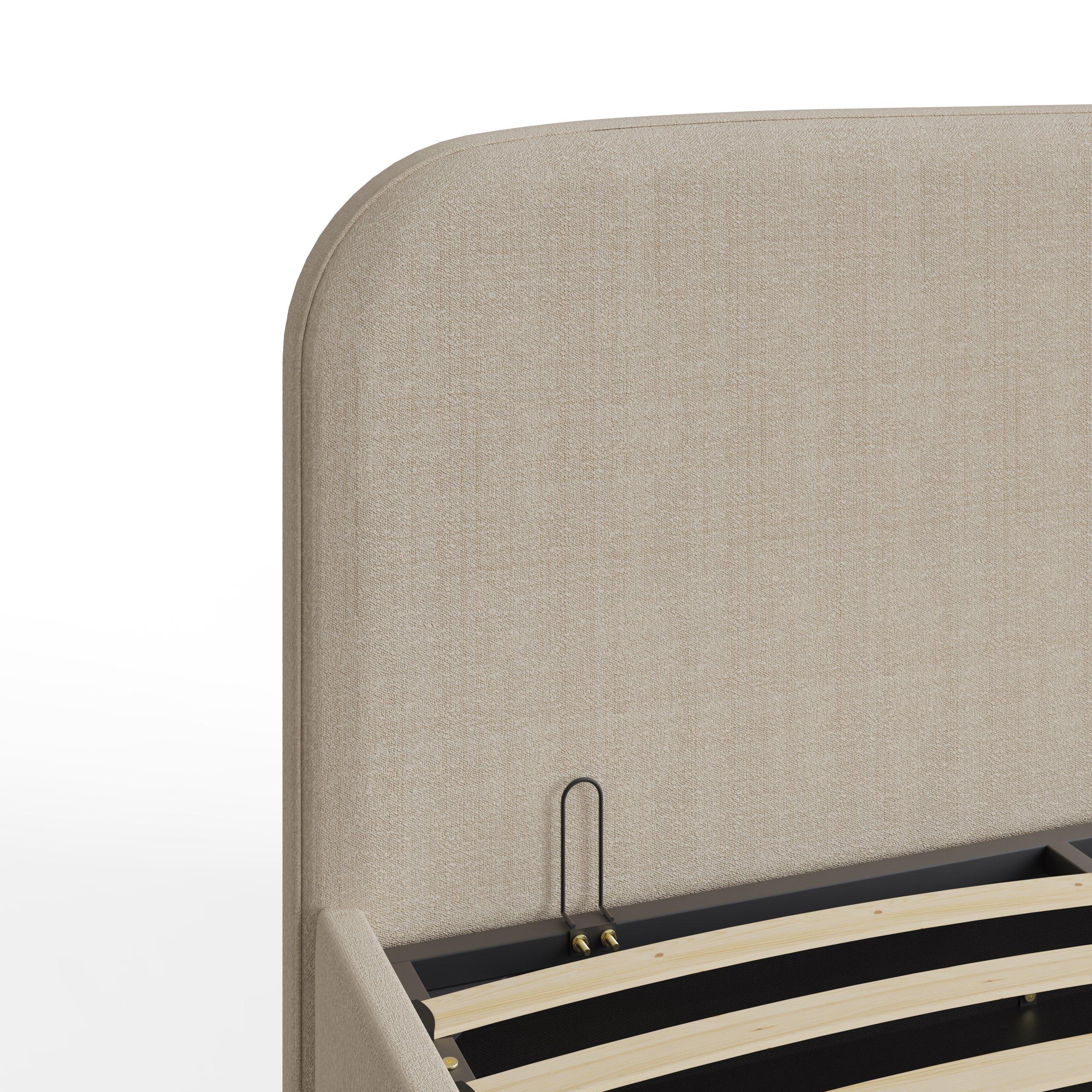 Natural Stone - GFW - GFW Florence Boucle Ottoman Storage Bed 135cm - 6