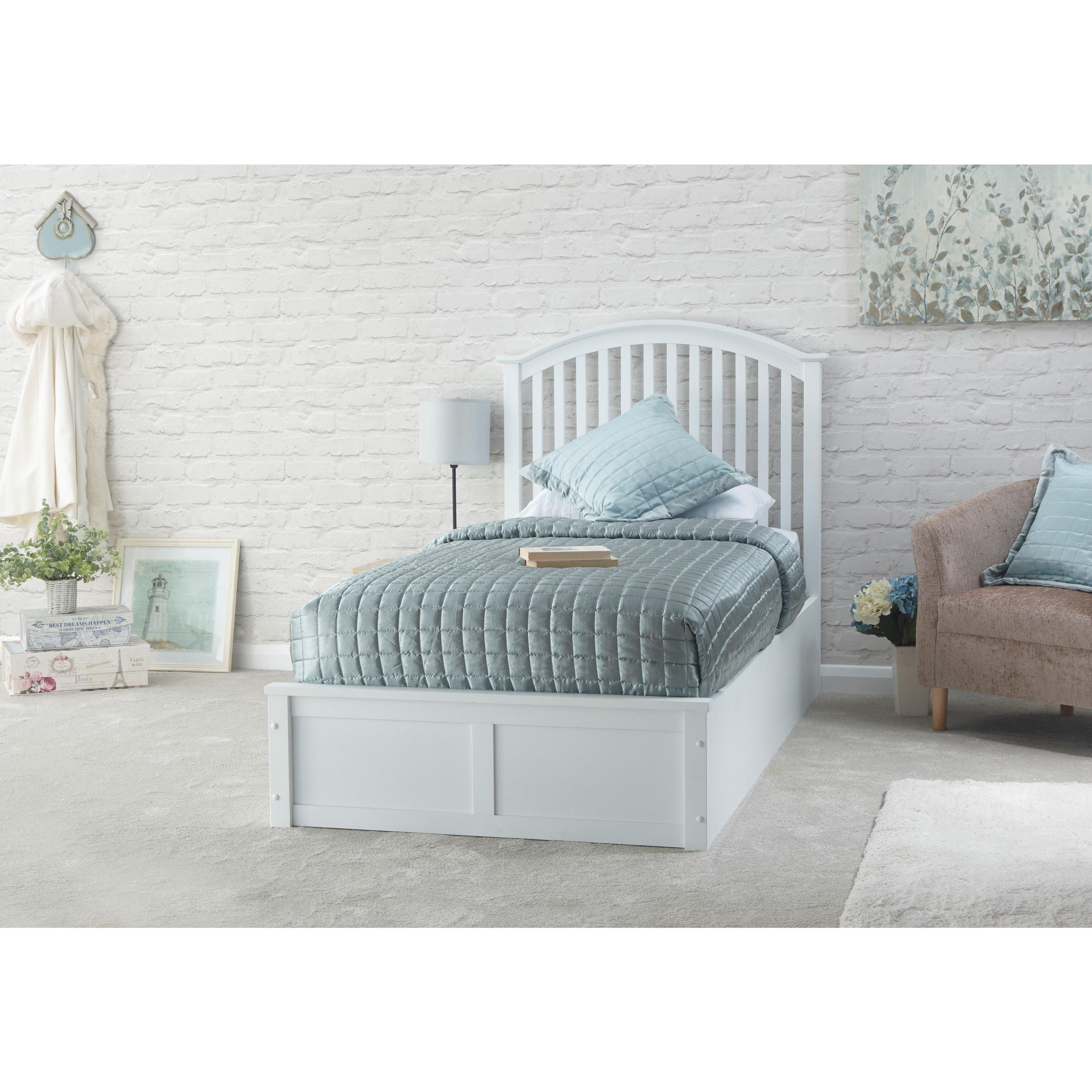 Gfw  Madrid Wooden Ottoman Storage Bed 90Cm - White