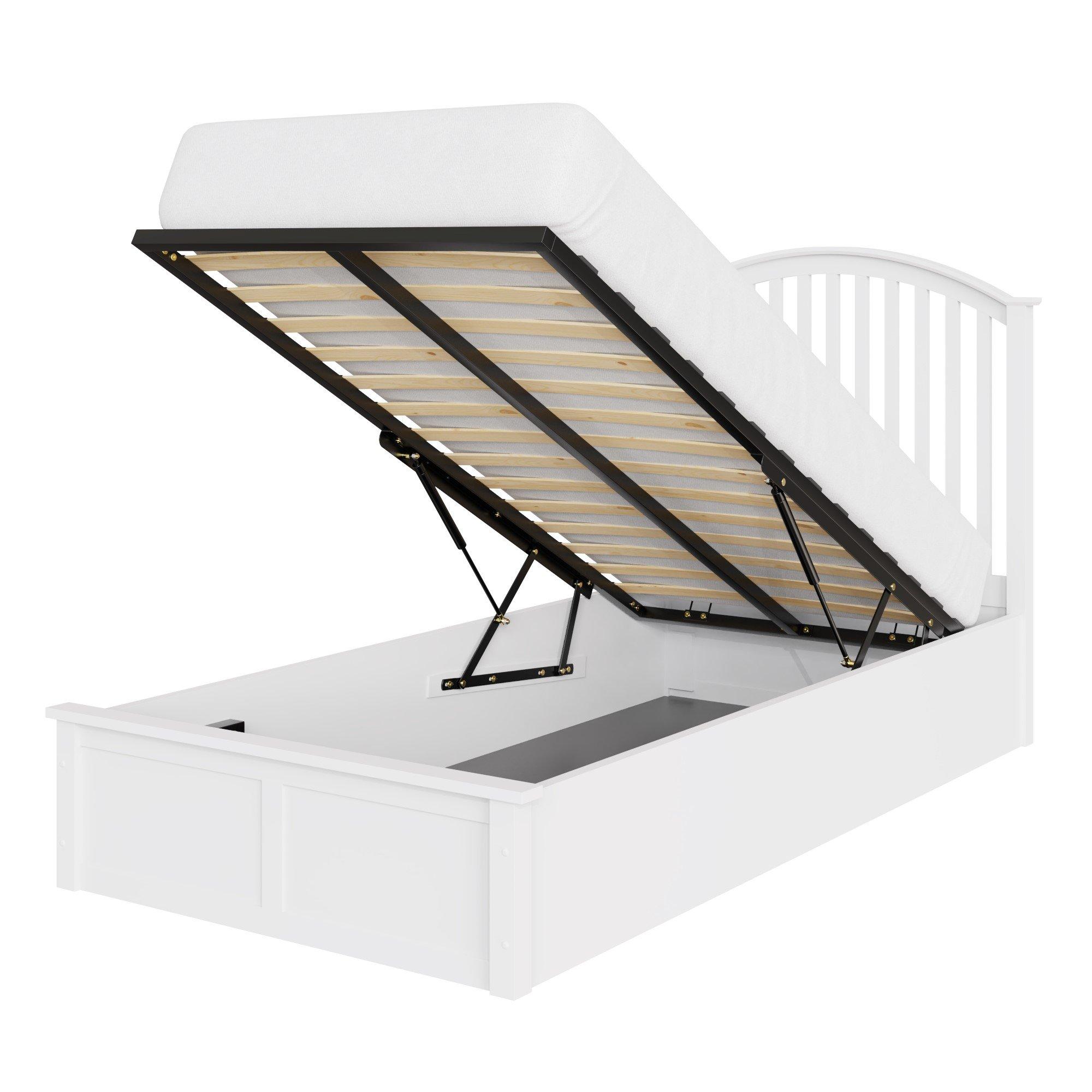 White - GFW - GFW Madrid Wooden Ottoman Storage Bed 90cm - 2
