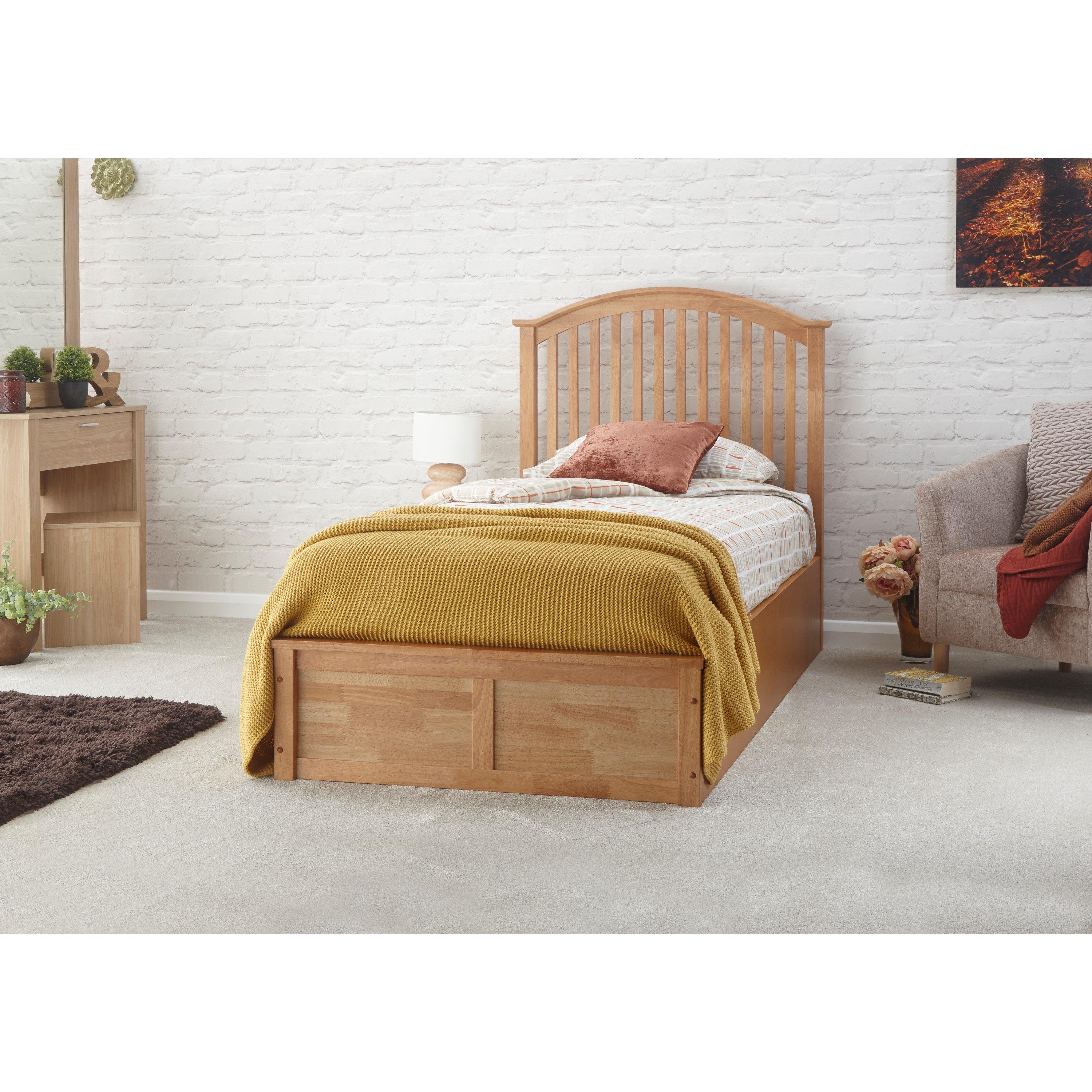 Gfw  Madrid Wooden Ottoman Storage Bed 90Cm - Oak