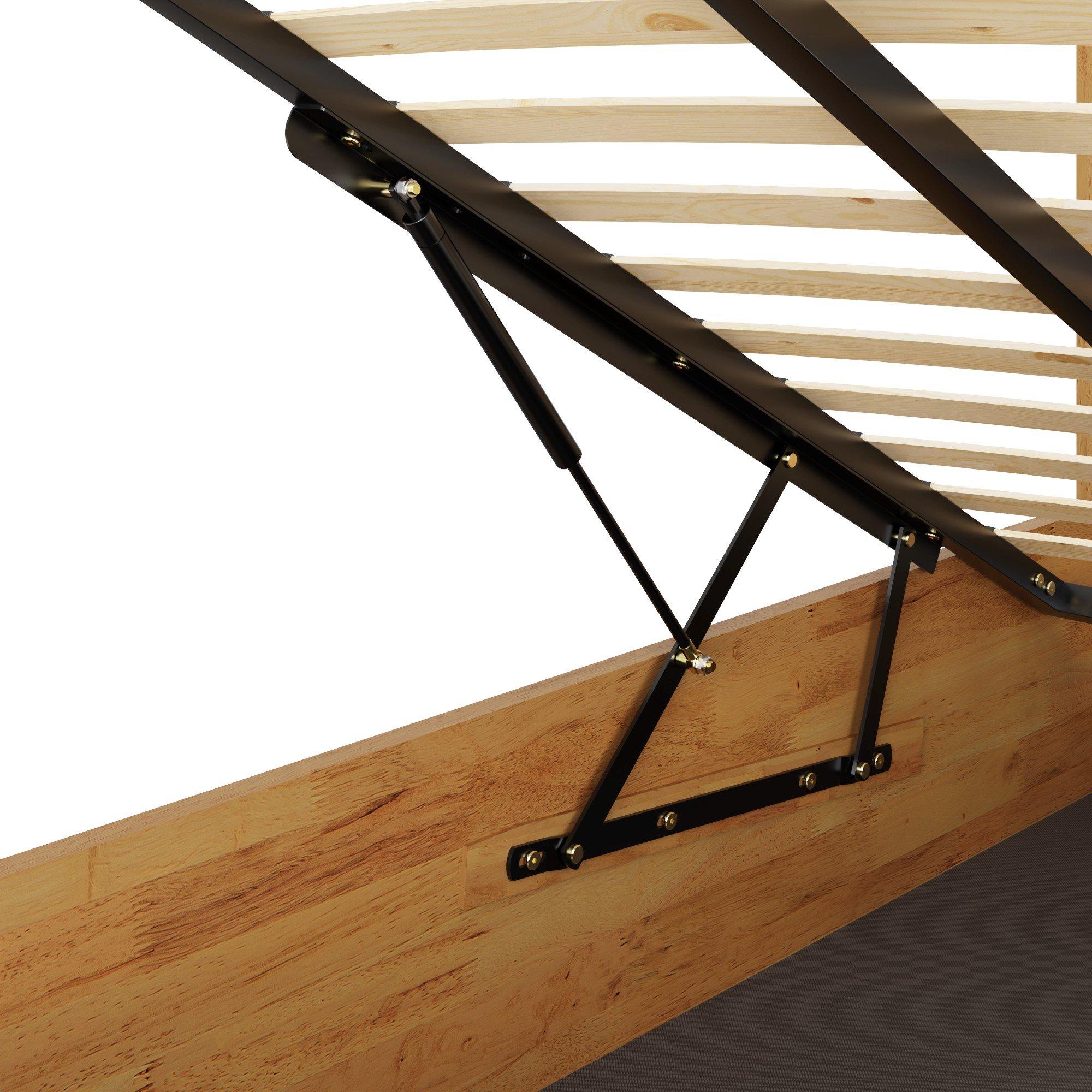 Oak - GFW - Madrid Wooden Ottoman Storage Bed 90cm - 7