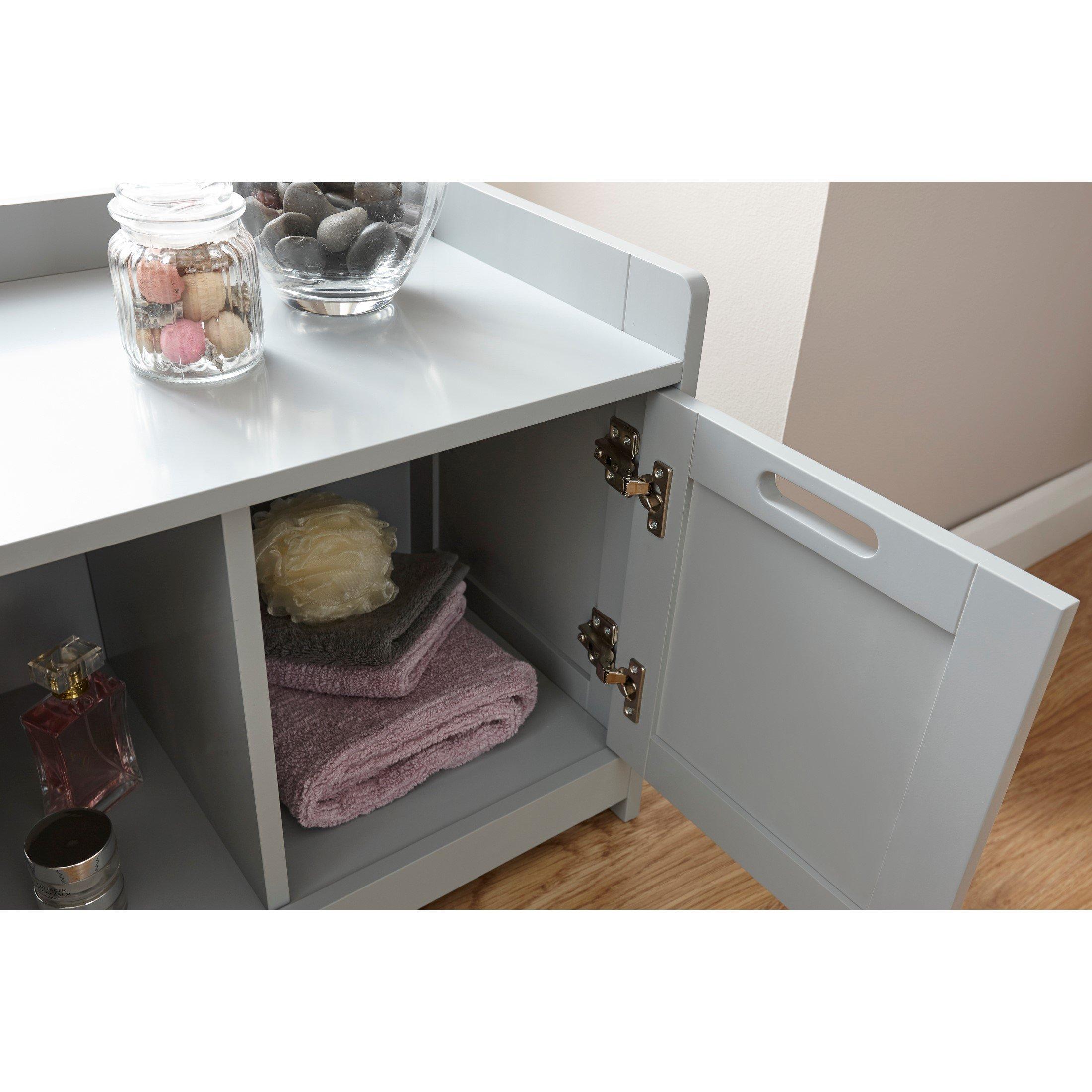 Grey - GFW - Colonial 3 Door Storage Unit - 4