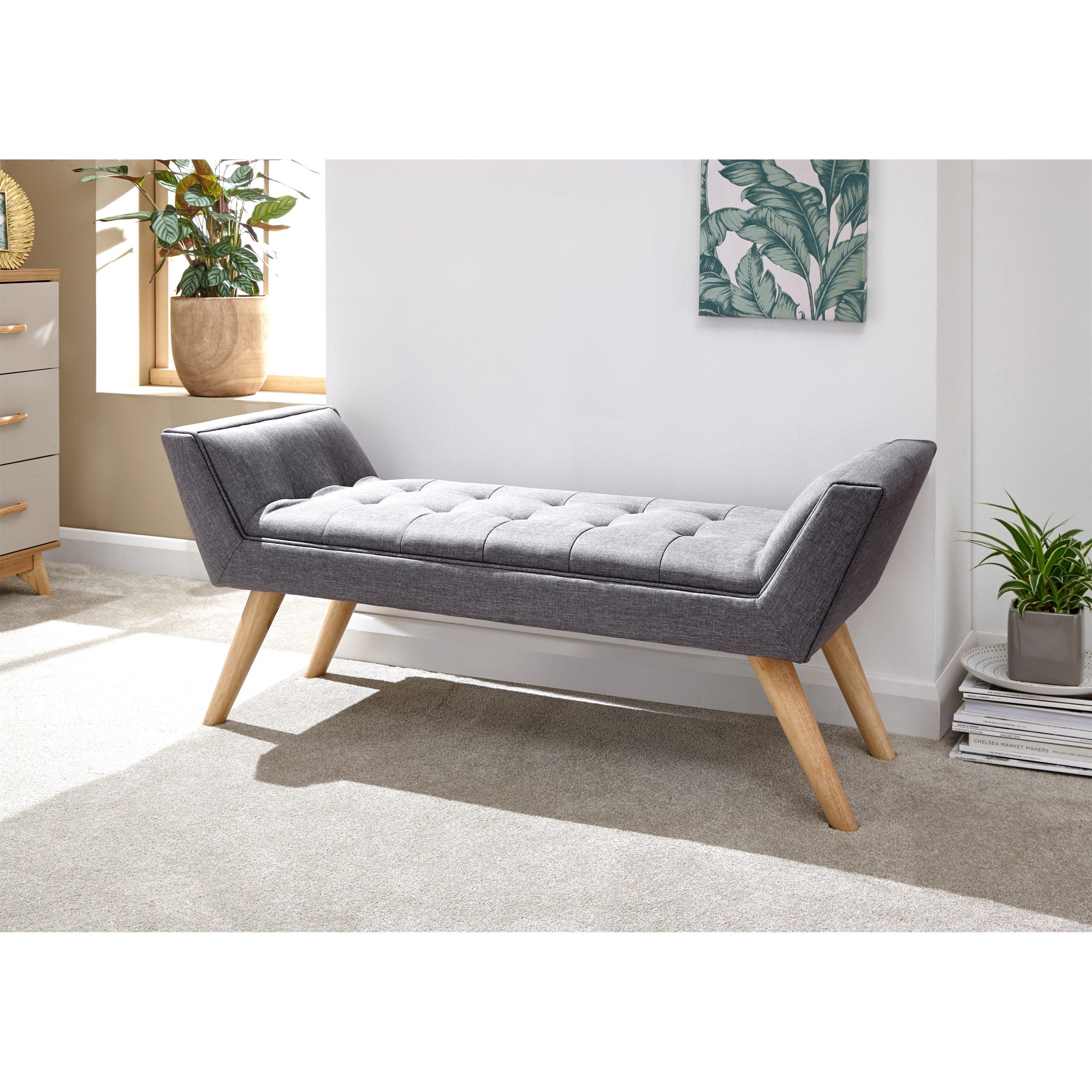 Gfw  Milan Ottoman Storage Bench - Dark Grey