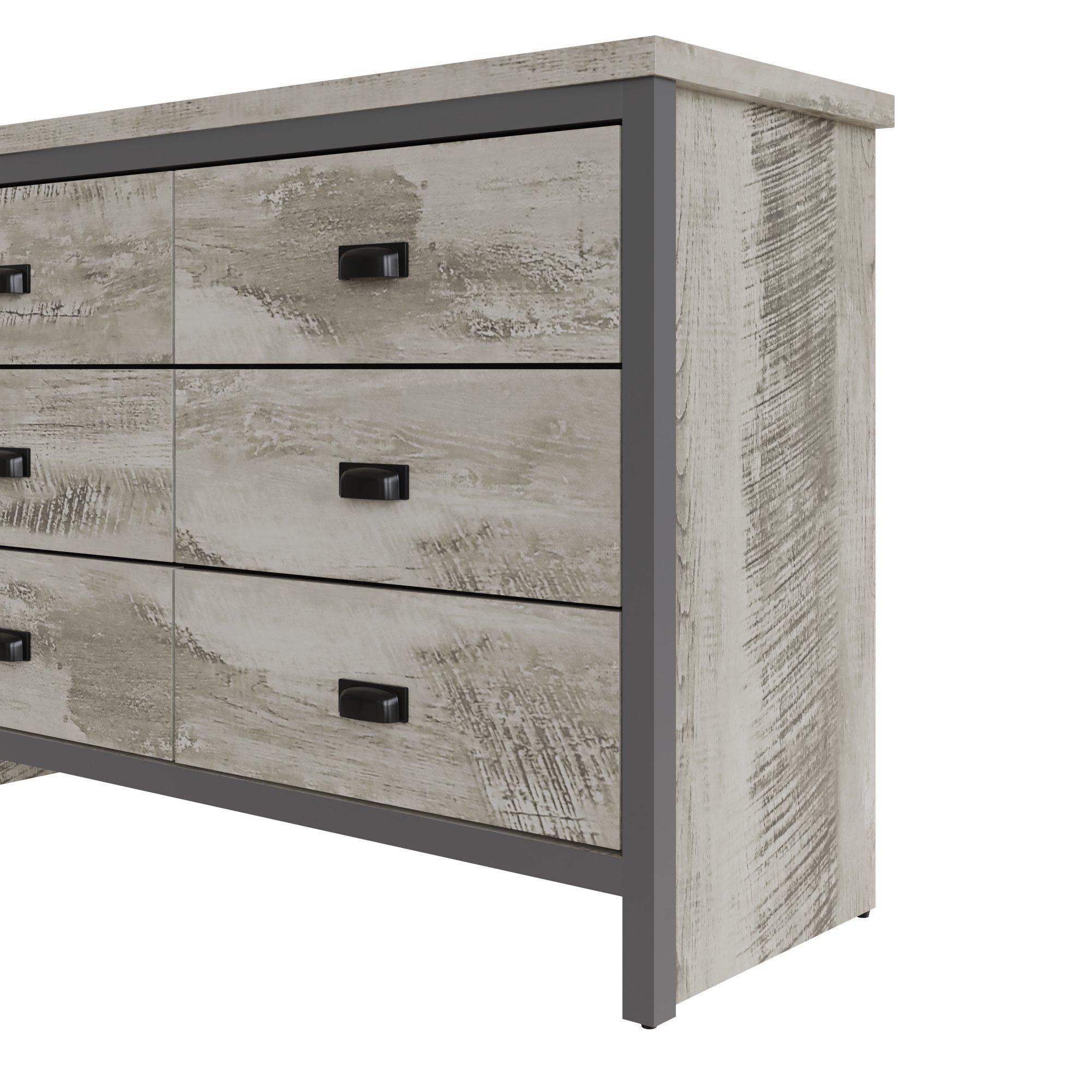 Grey - GFW - GFW Boston 3+3 Drawer Chest - 3