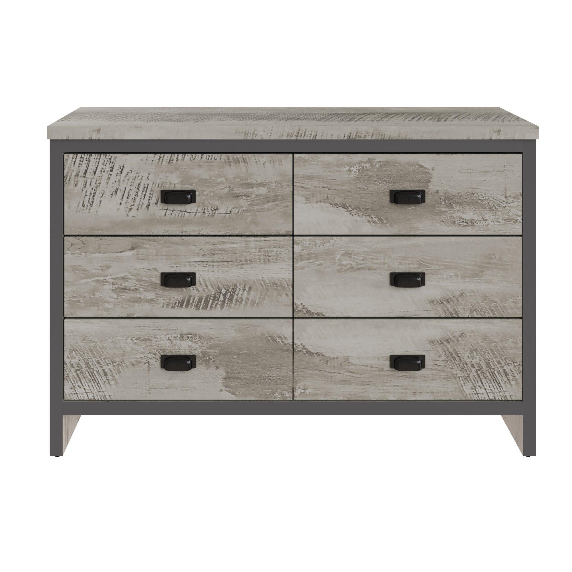 Grey - GFW - GFW Boston 3+3 Drawer Chest - 4