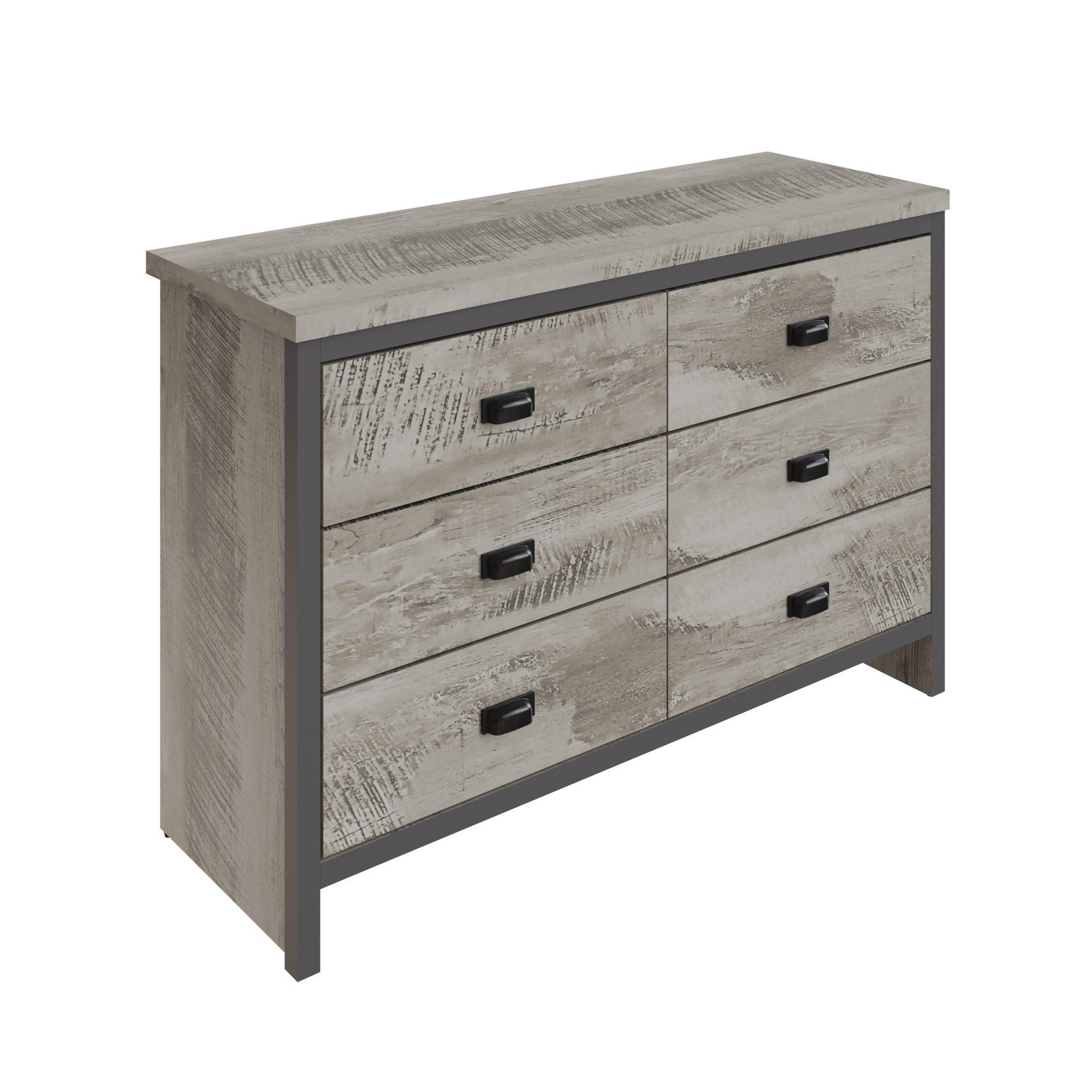 Grey - GFW - GFW Boston 3+3 Drawer Chest - 5