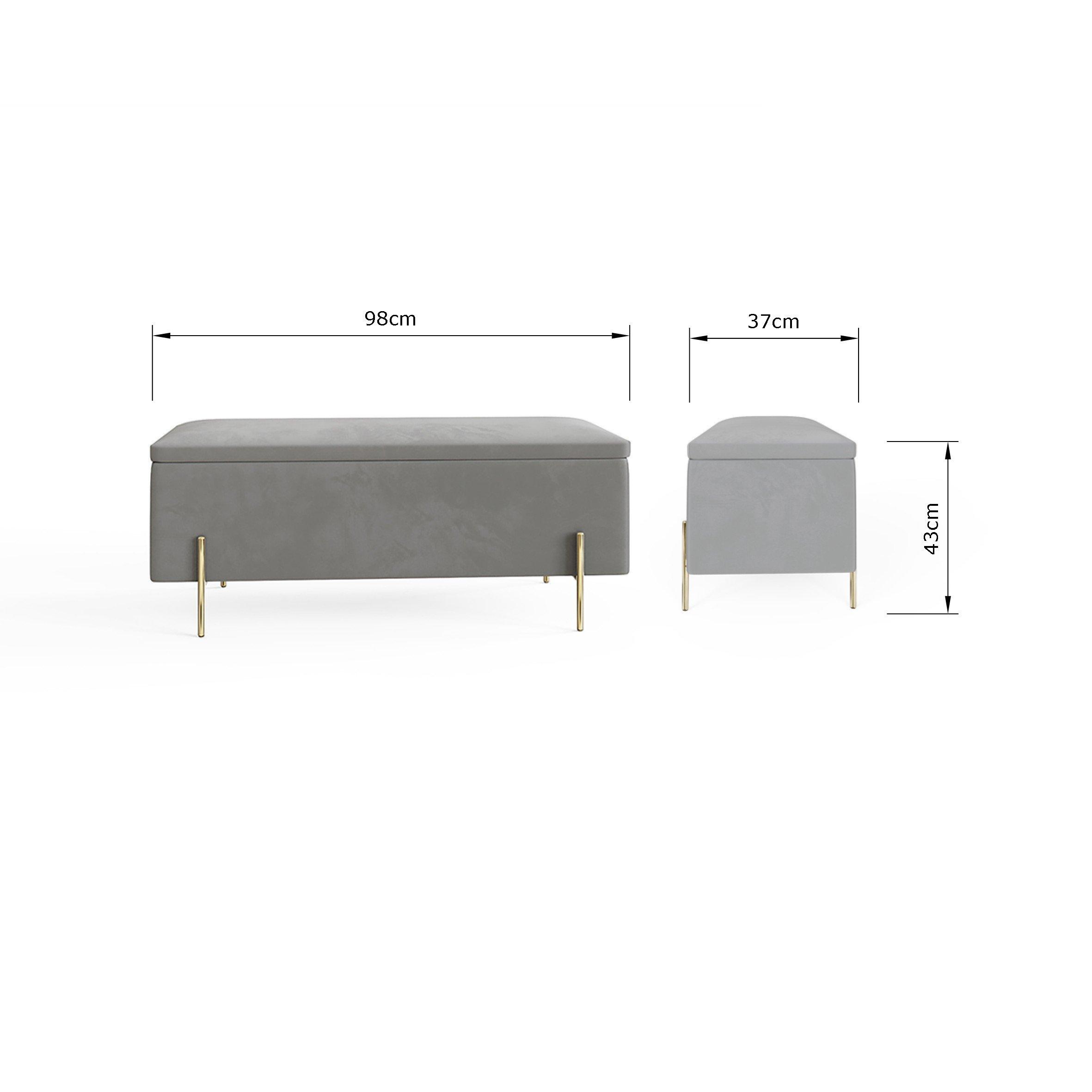 Grey - GFW - GFW Mystica Ottoman Storage Bench - 9