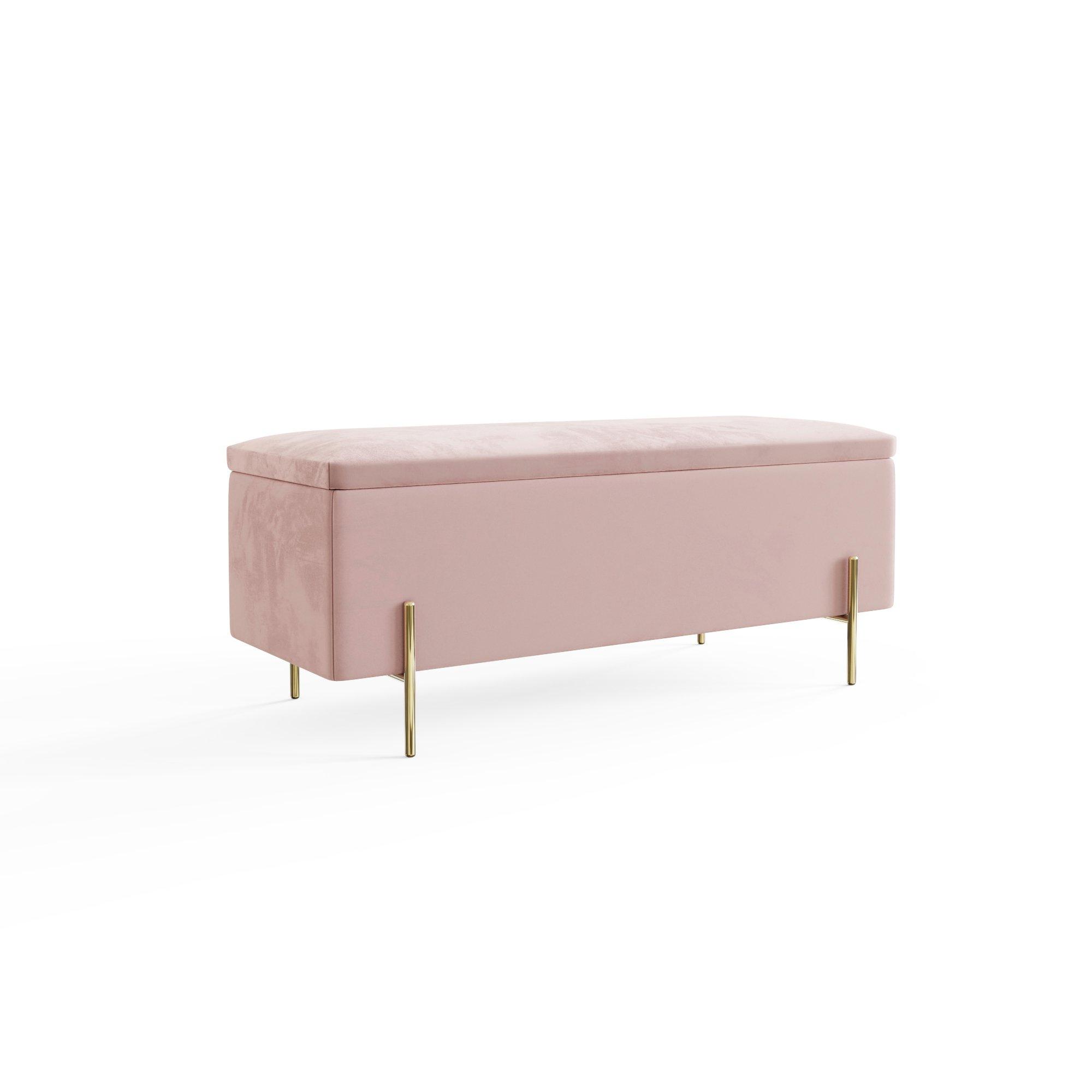 Blush Pink - GFW - GFW Mystica Ottoman Storage Bench - 5
