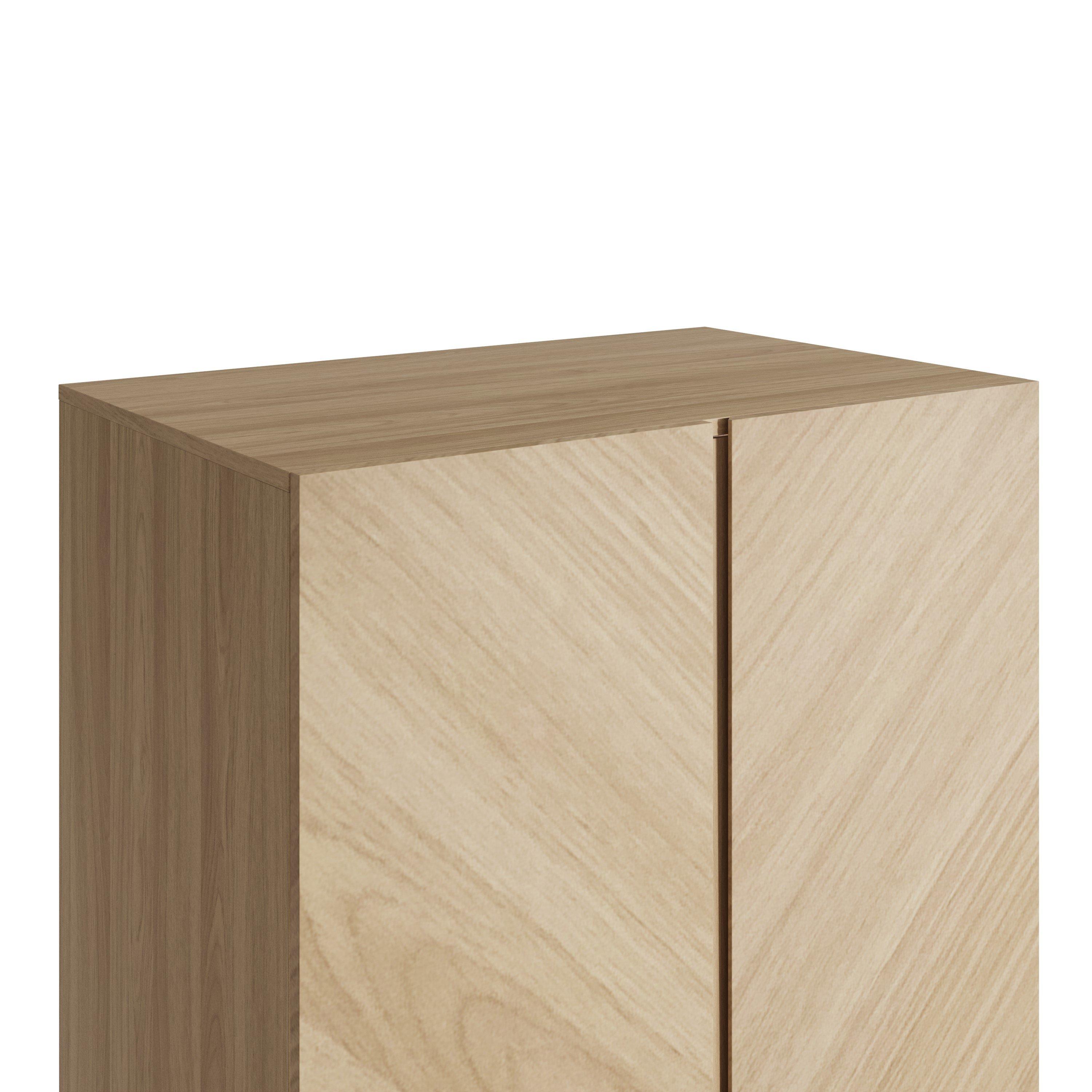 Euro Oak - GFW - GFW Catania 2 Door 1 Drawer Wardrobe - 6