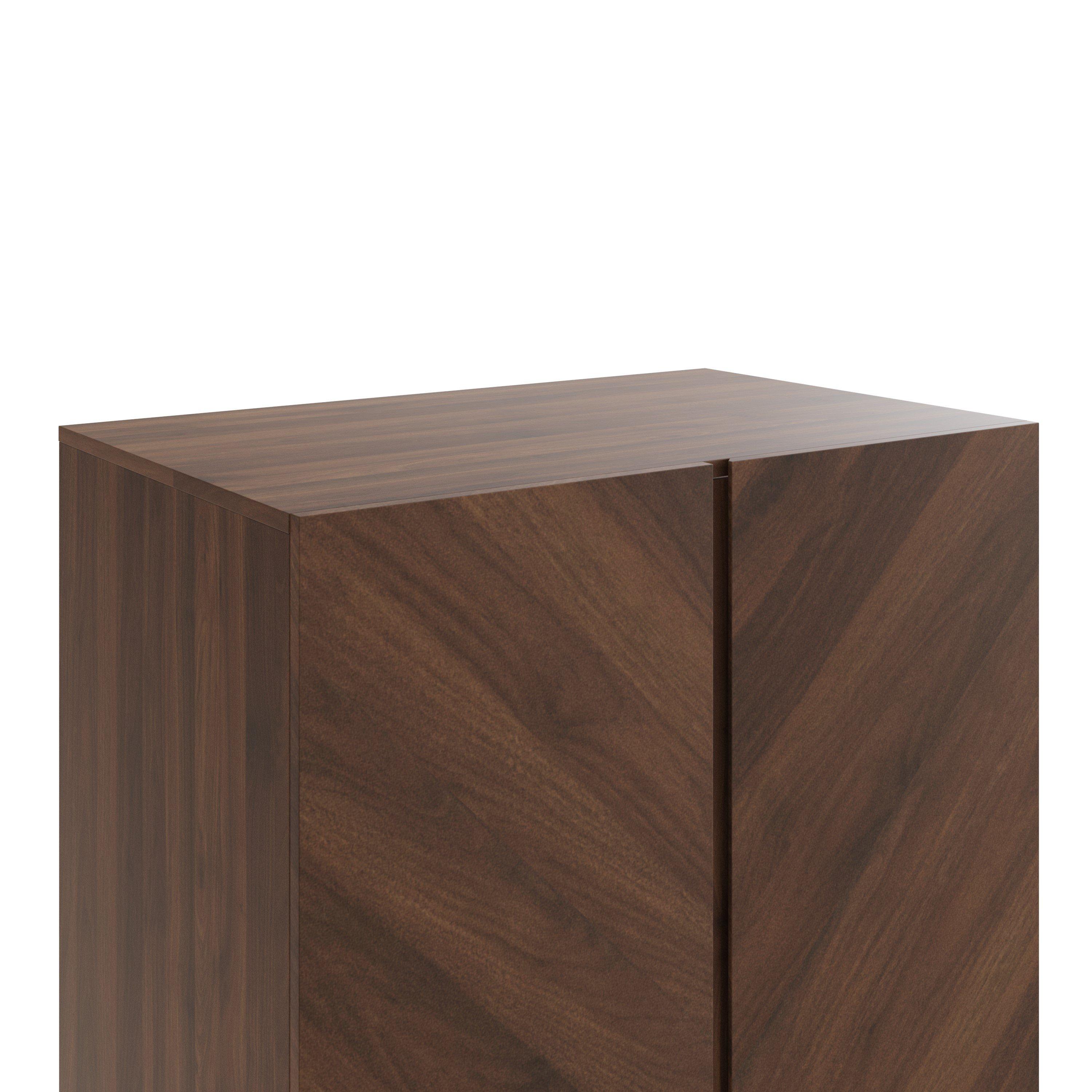 Royal Walnut - GFW - GFW Catania 2 Door 1 Drawer Wardrobe - 6