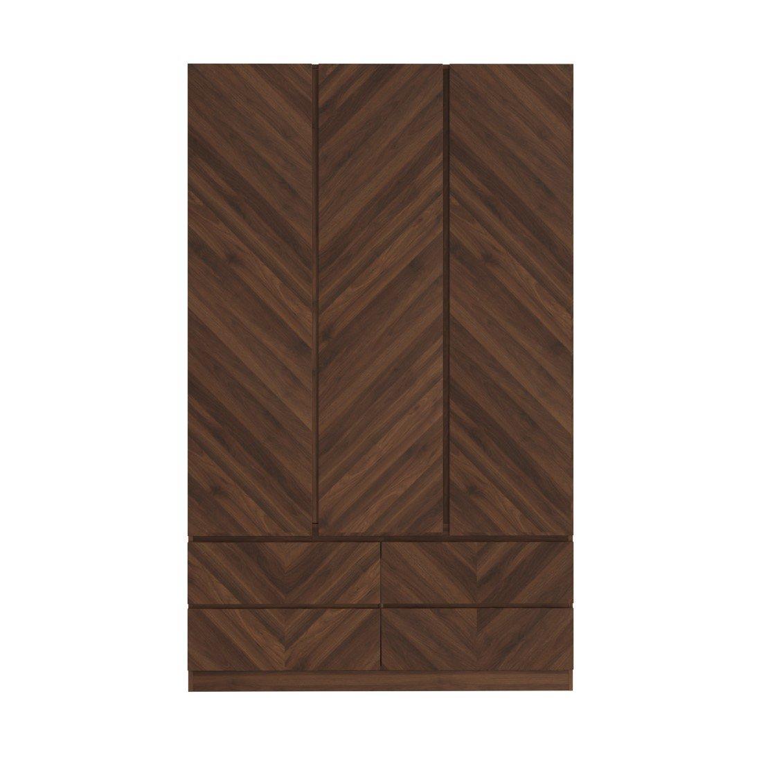 Royal Walnut - GFW - GFW Catania 3 Door 4 Drawer Wardrobe - 2