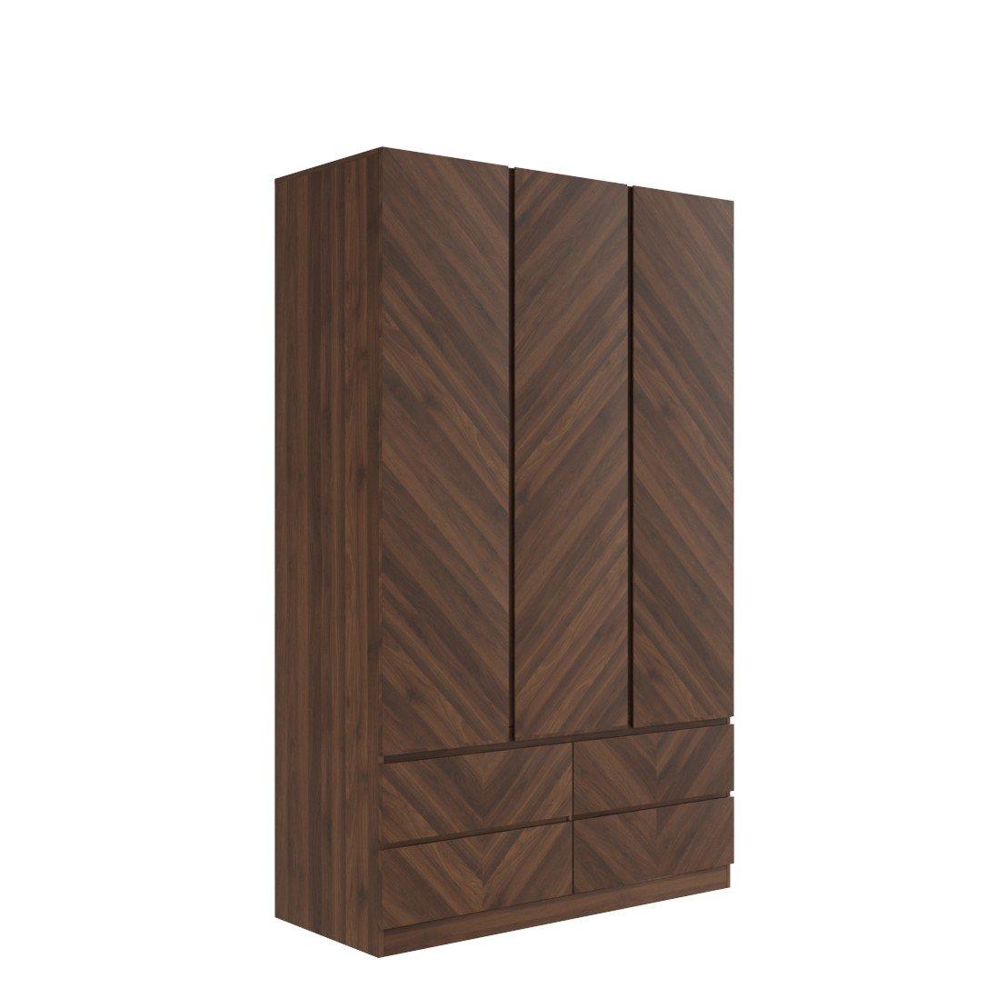 Royal Walnut - GFW - GFW Catania 3 Door 4 Drawer Wardrobe - 4