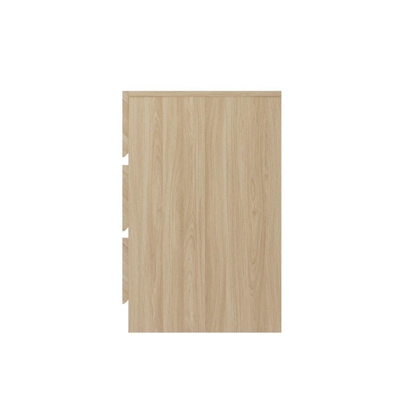 Euro Oak - GFW - GFW Catania Pair of 3 Drawer Bedside Tables - 2