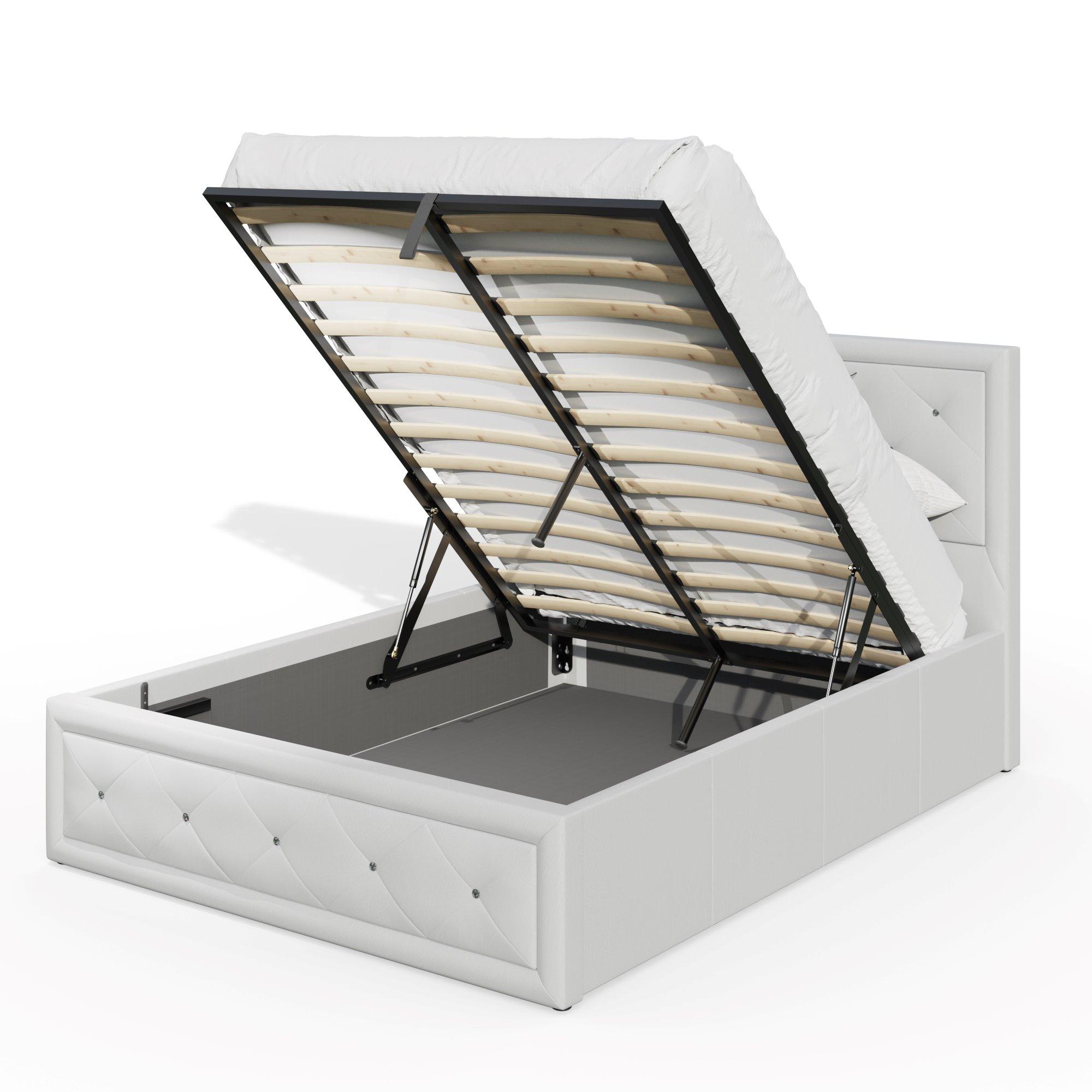 White - GFW - GFW Hollywood Ottoman Storage Bed 150cm - 3