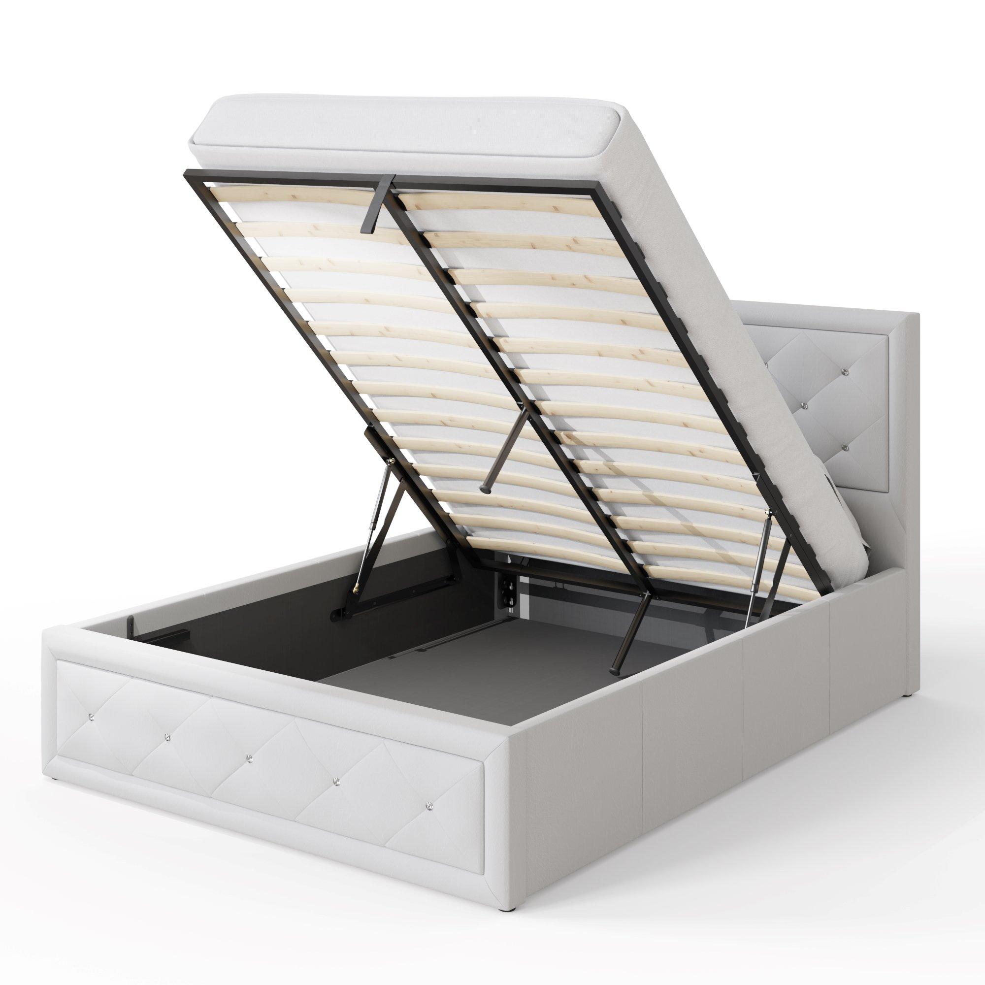 White - GFW - GFW Hollywood Ottoman Storage Bed 150cm - 5