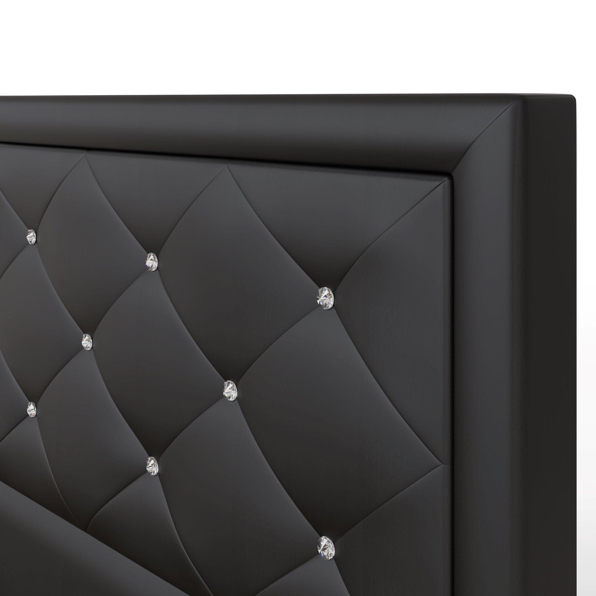 Black - GFW - Hollywood Ottoman Bed Black Faux Leather - 7