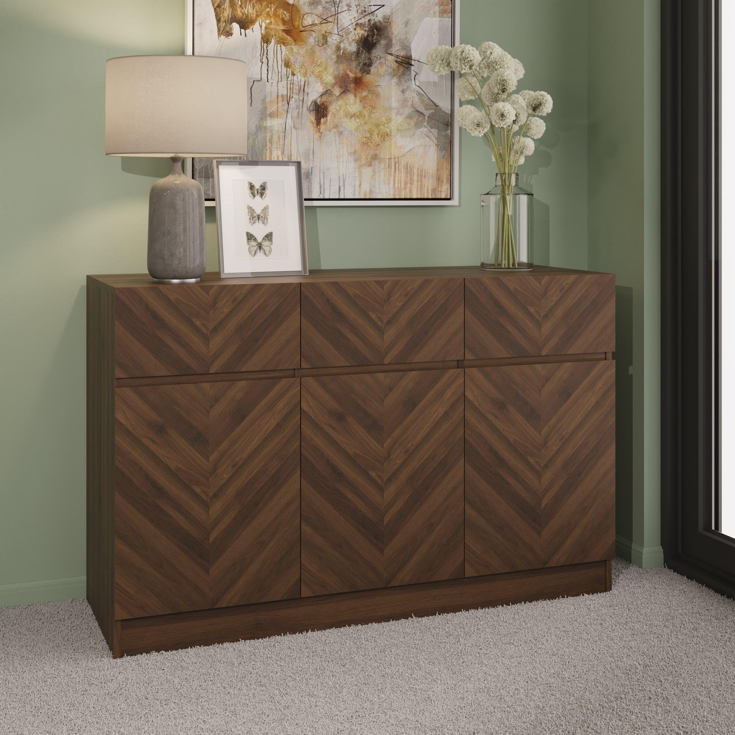 Gfw  Catania Large Sideboard - Royal Walnut