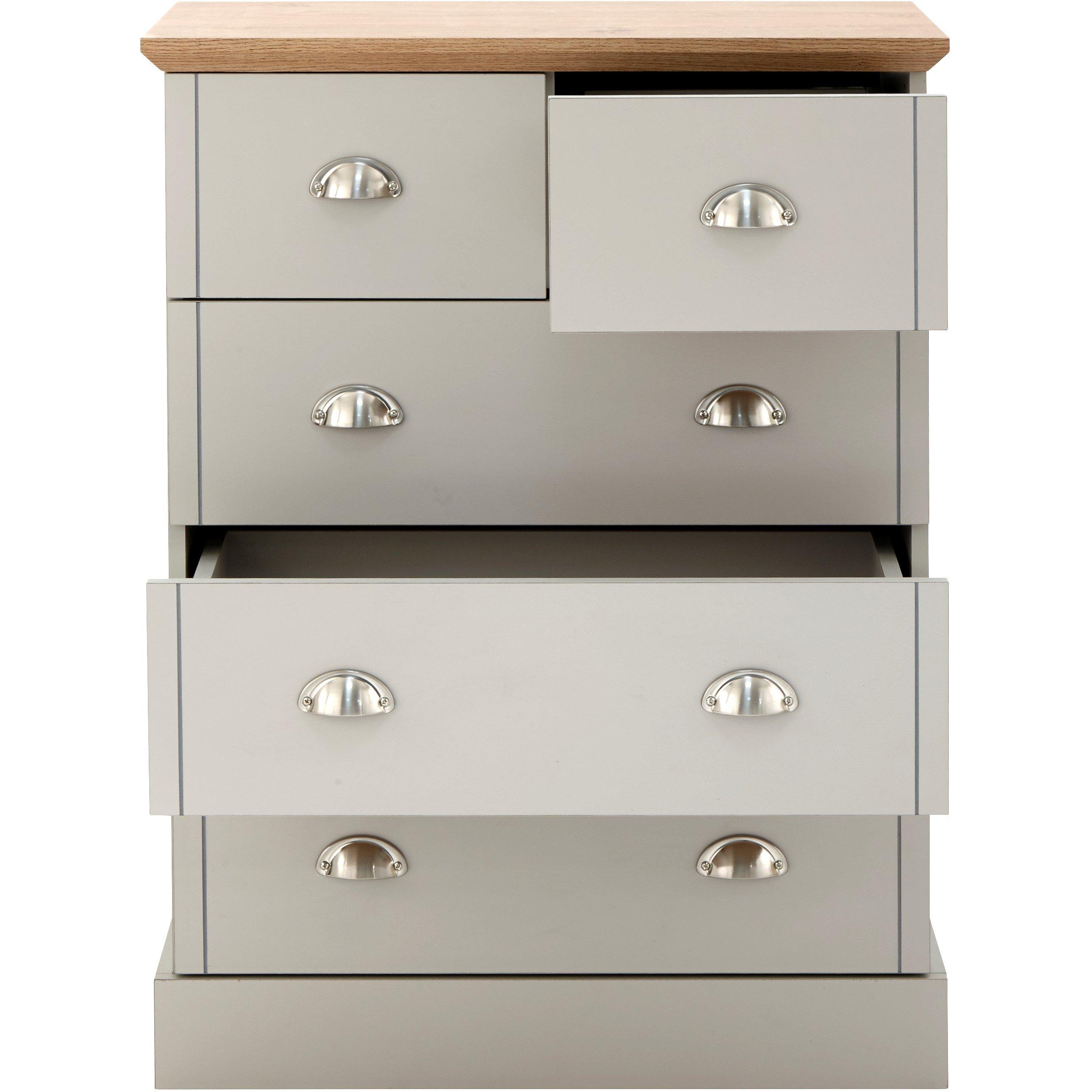 Grey - GFW - GFW Kendal 2 + 3 Drawer Chest - 5