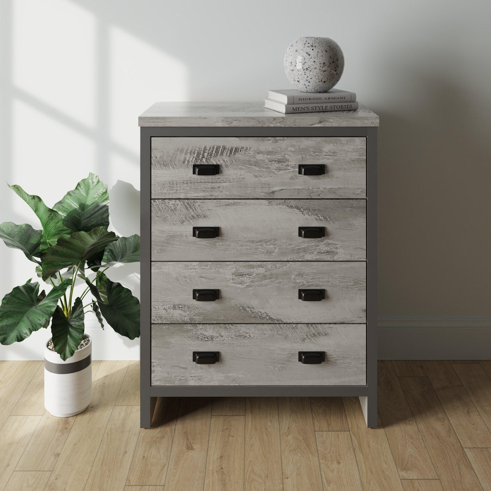 - Gfw Boston 4 Drawer Chest Of Drawers Grey - Image 6