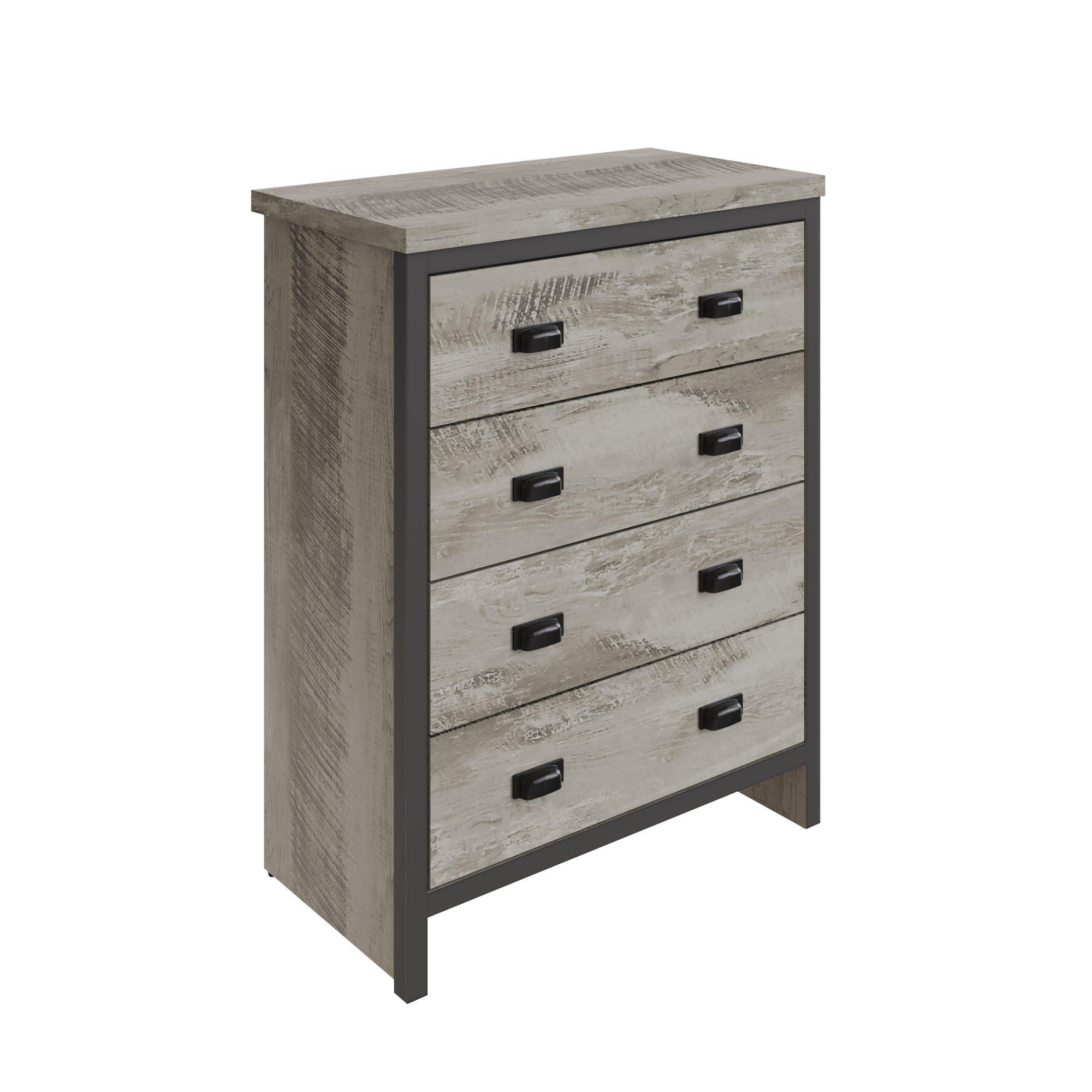 Grey - GFW - GFW Boston 4 Drawer Chest of Drawers - 3