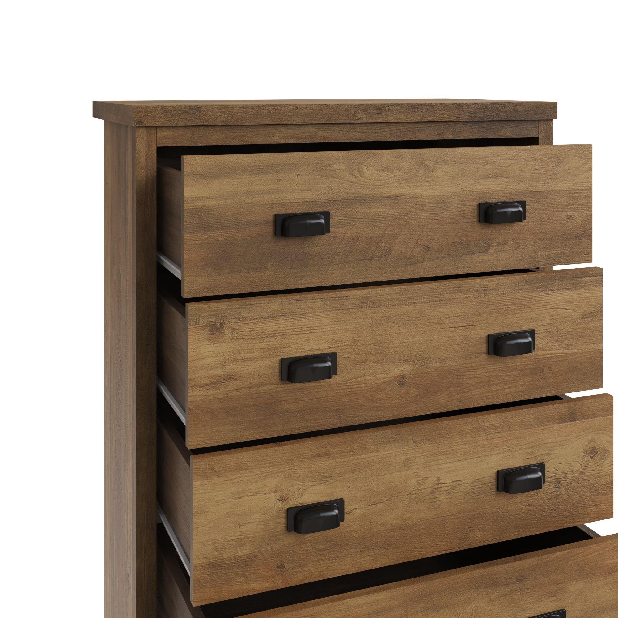 Knotty Oak - GFW - Boston 4 Drawer Chest of Drawers - 5