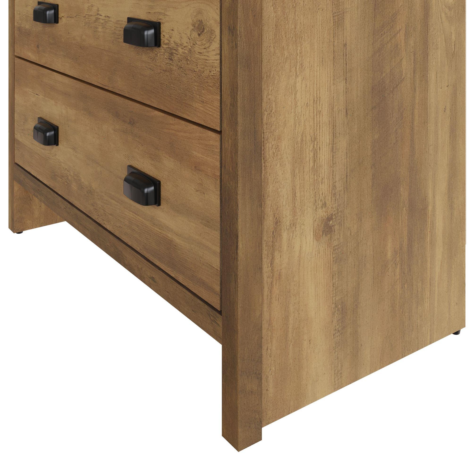 Knotty Oak - GFW - Boston 4 Drawer Chest of Drawers - 6