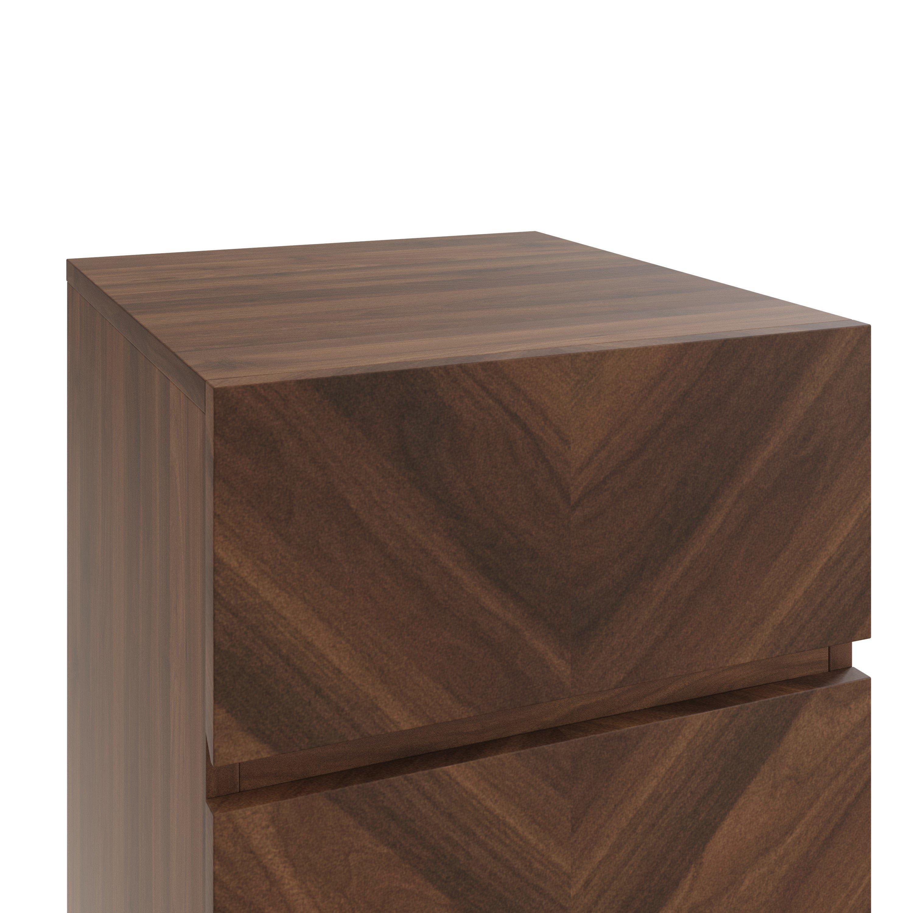 Royal Walnut - GFW - GFW Catania 3 Drawer Bedside Table - 5