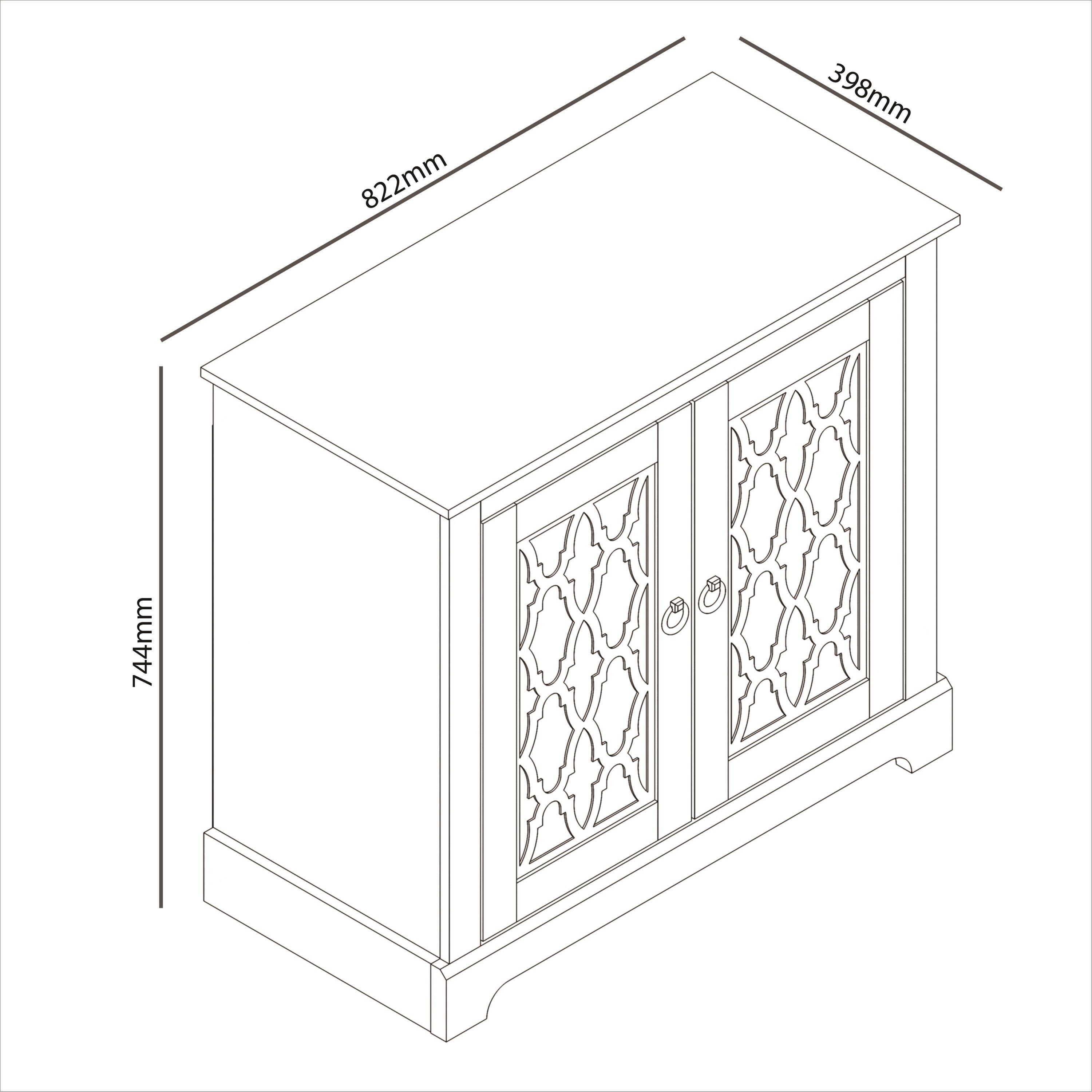 Grey - GFW - GFW Honiton 2 Door Sideboard - 9