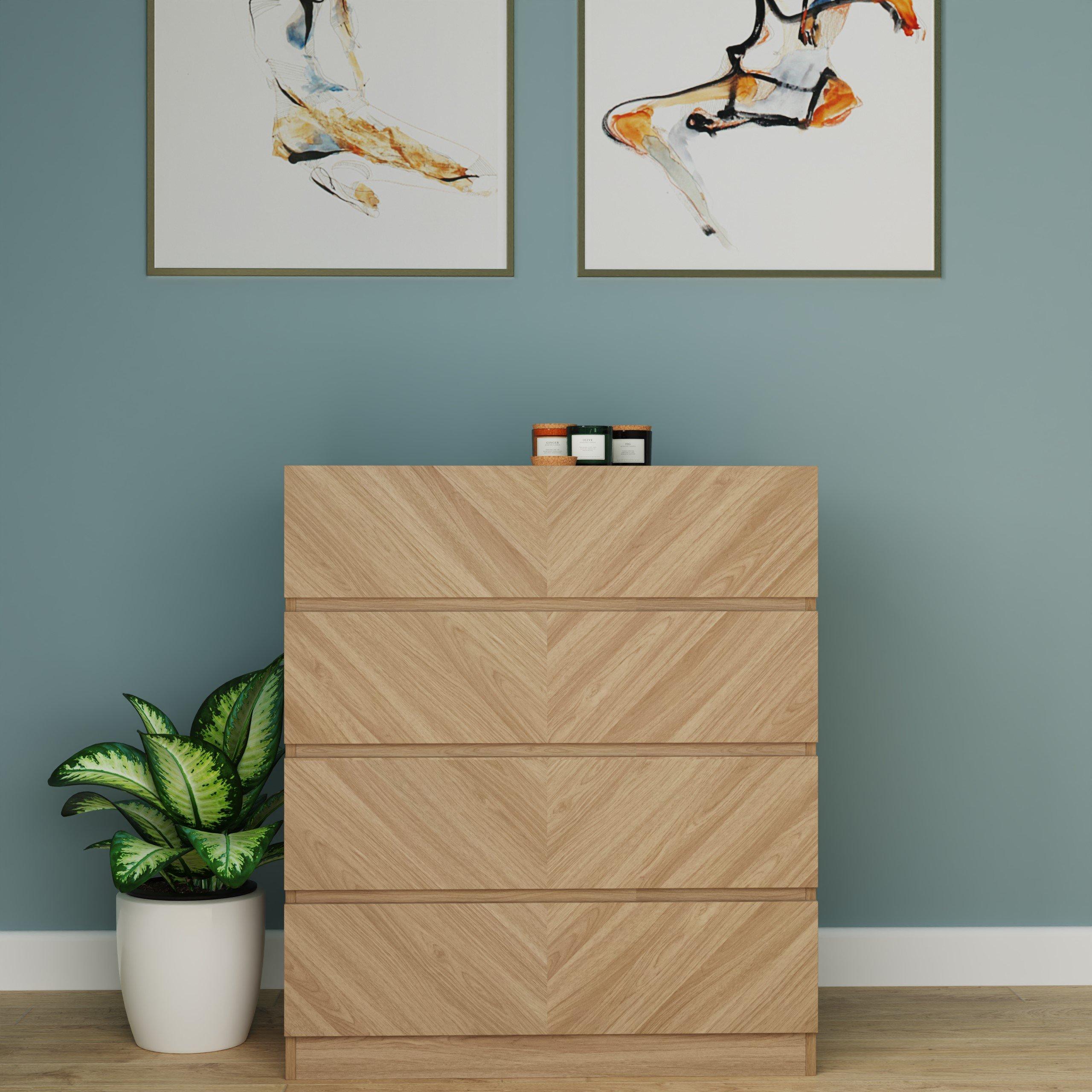 Gfw  Catania 4 Drawer Chest - Euro Oak