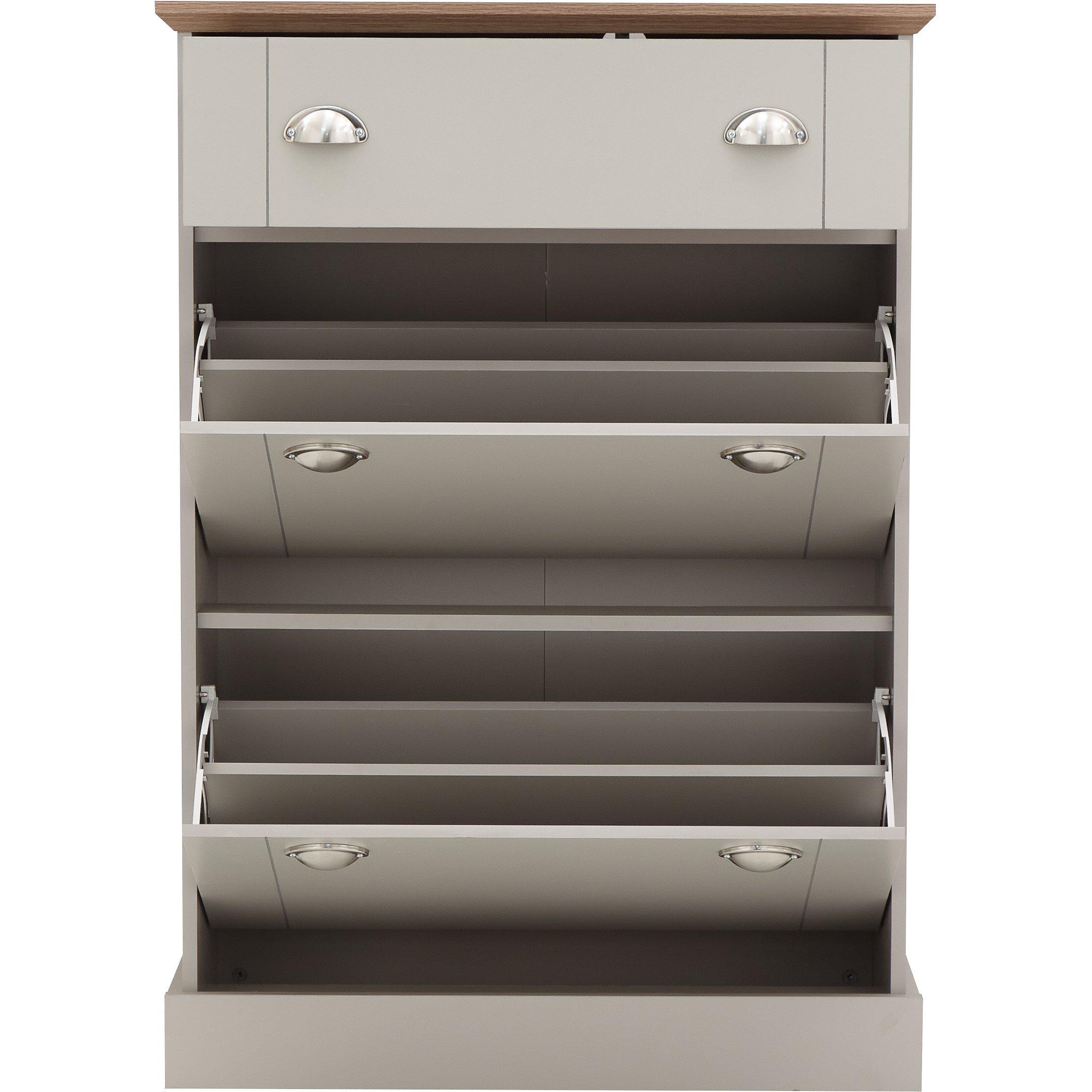 Grey - GFW - GFW Kendal Deluxe Shoe Cabinet - 5