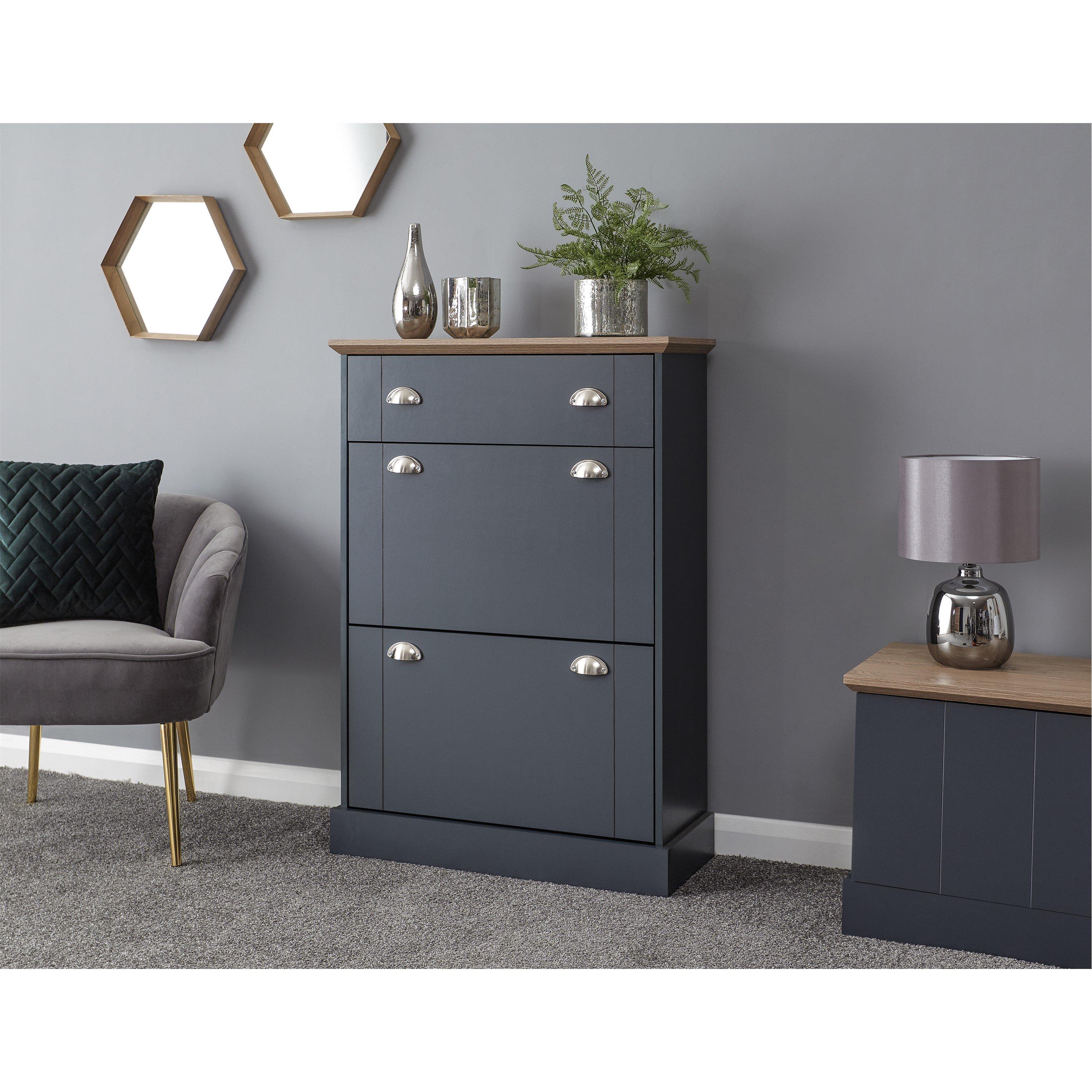 Gfw Kendal Deluxe Shoe Cabinet - Blue - Image 6