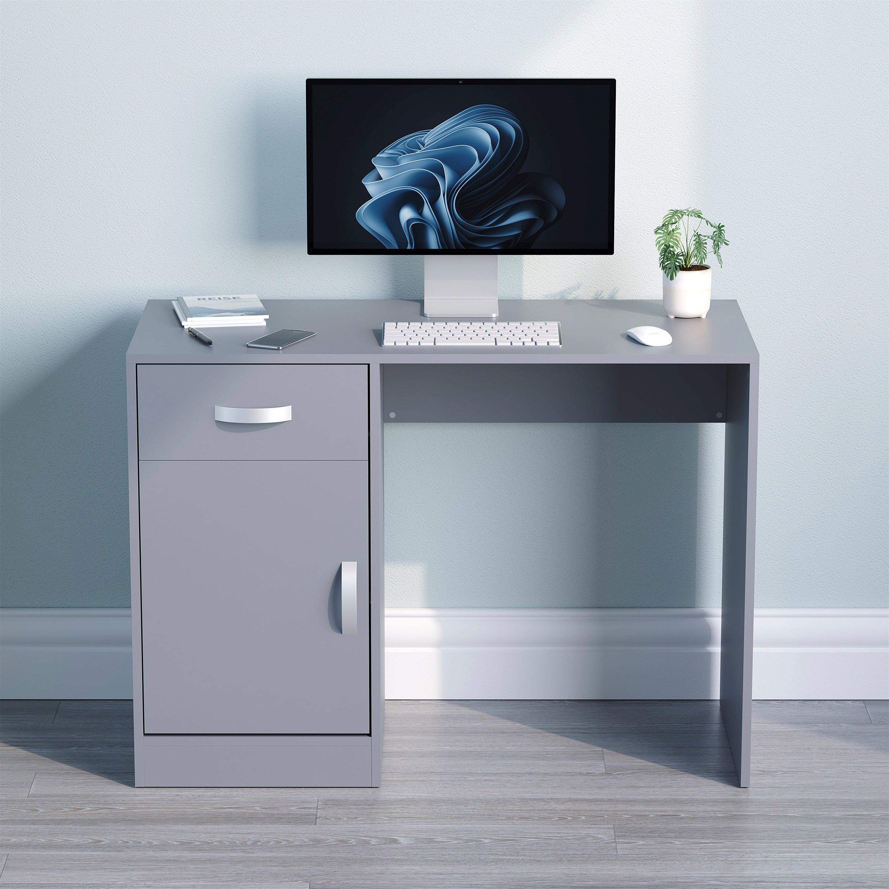 Grey - Lassic - Vida Designs Hudson Computer Desk - 3