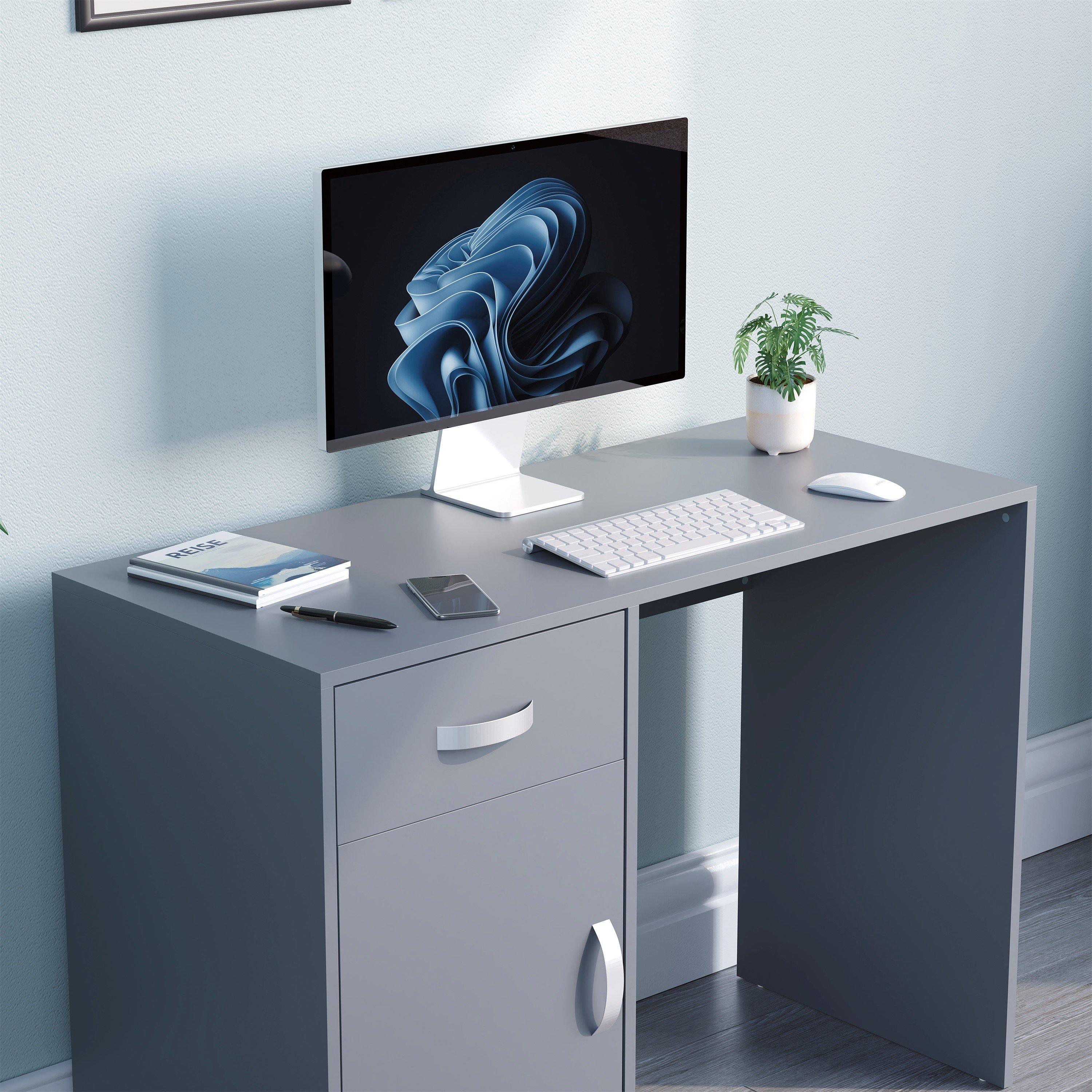 Grey - Lassic - Vida Designs Hudson Computer Desk - 4