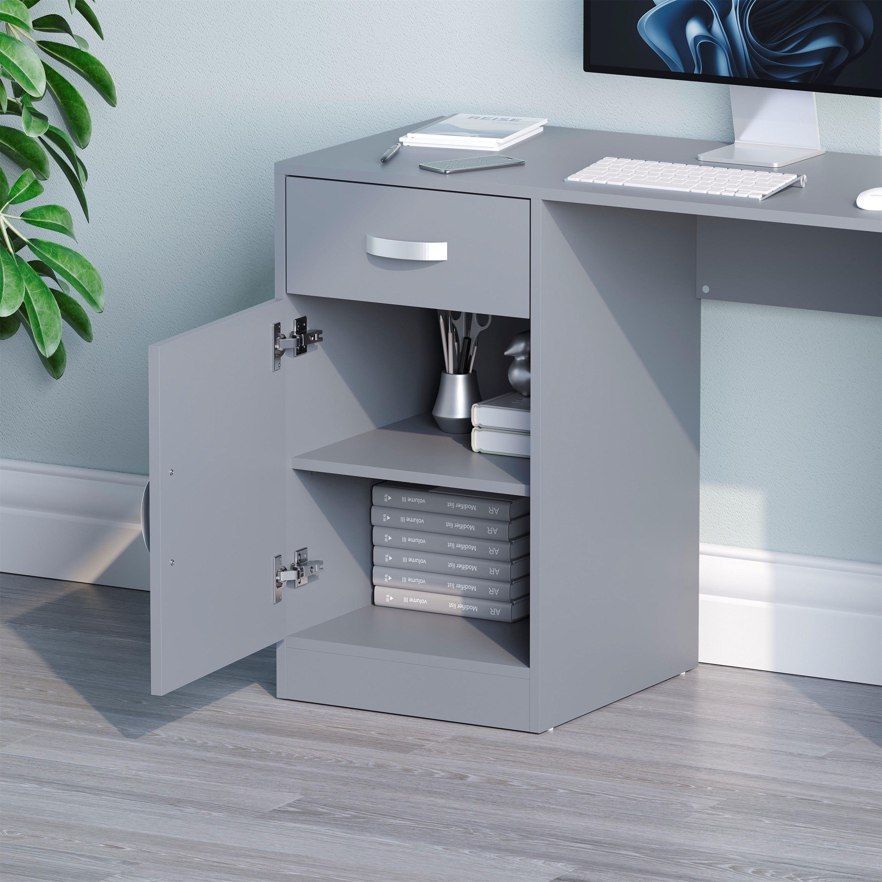 Grey - Lassic - Vida Designs Hudson Computer Desk - 6