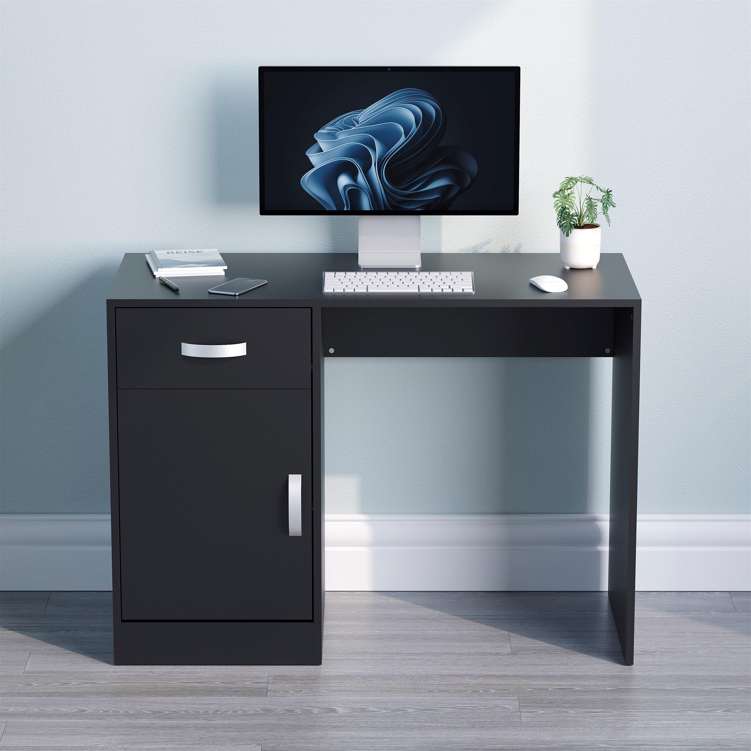 Black - Lassic - Vida Designs Hudson Computer Desk - 3