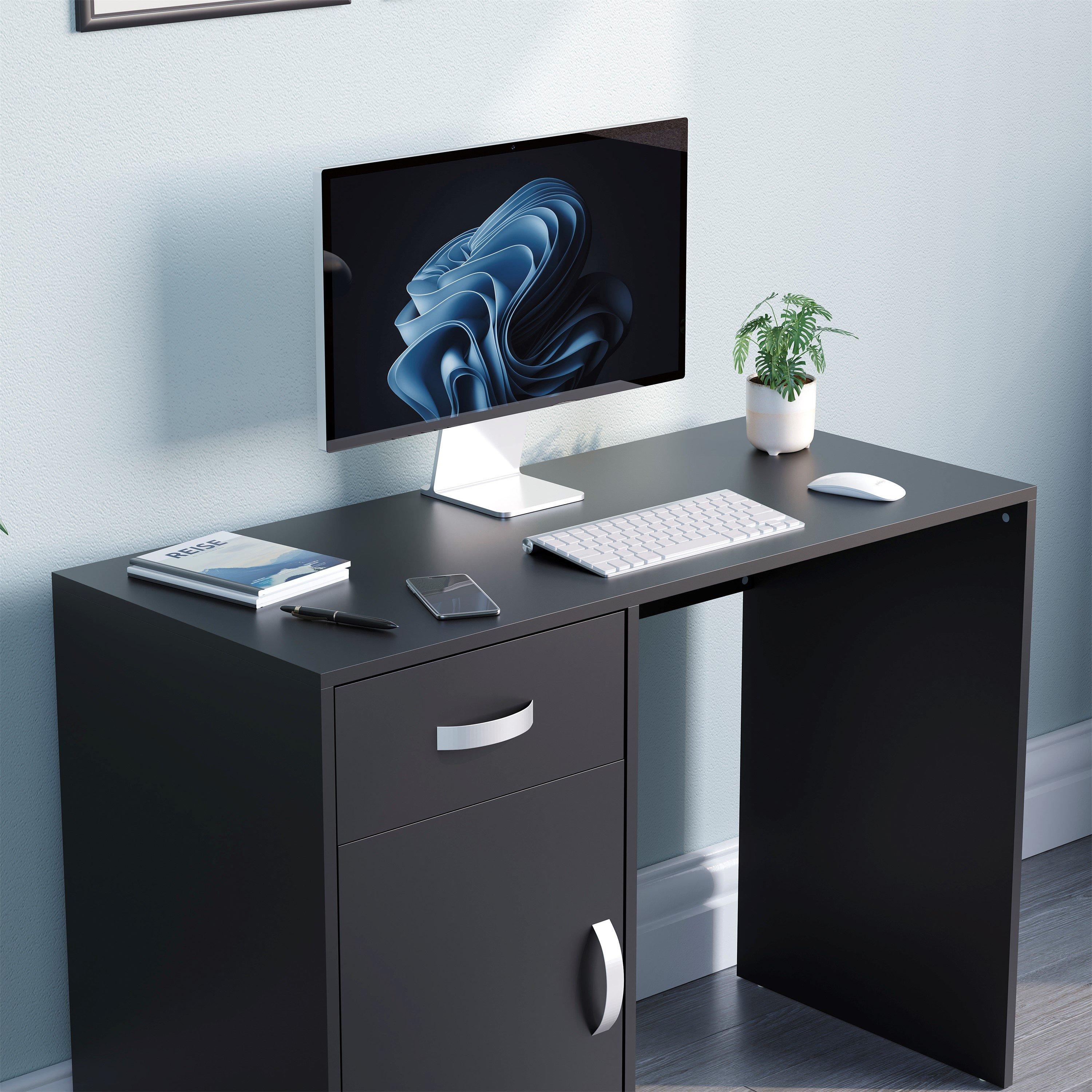 Black - Lassic - Vida Designs Hudson Computer Desk - 4