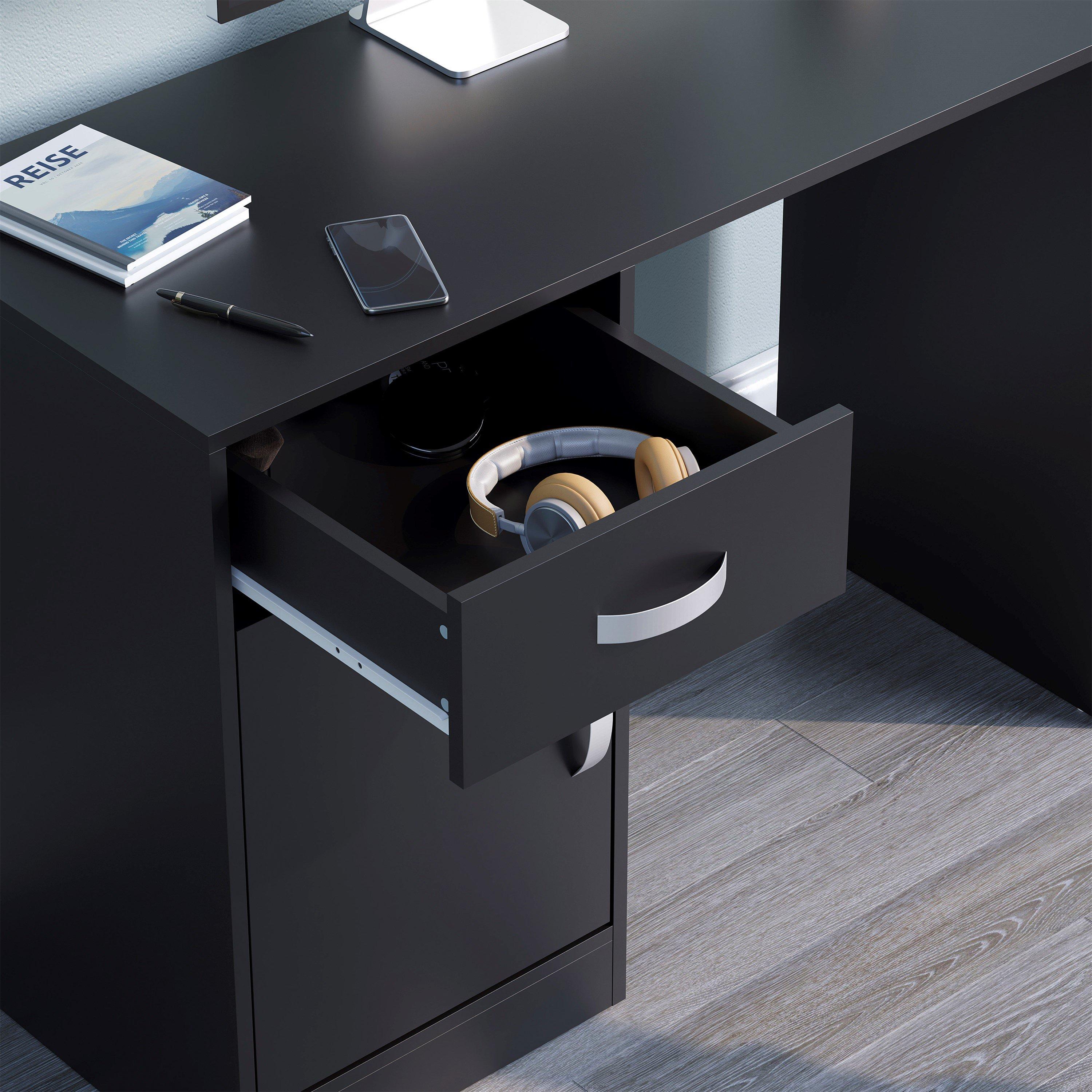 Black - Lassic - Vida Designs Hudson Computer Desk - 5